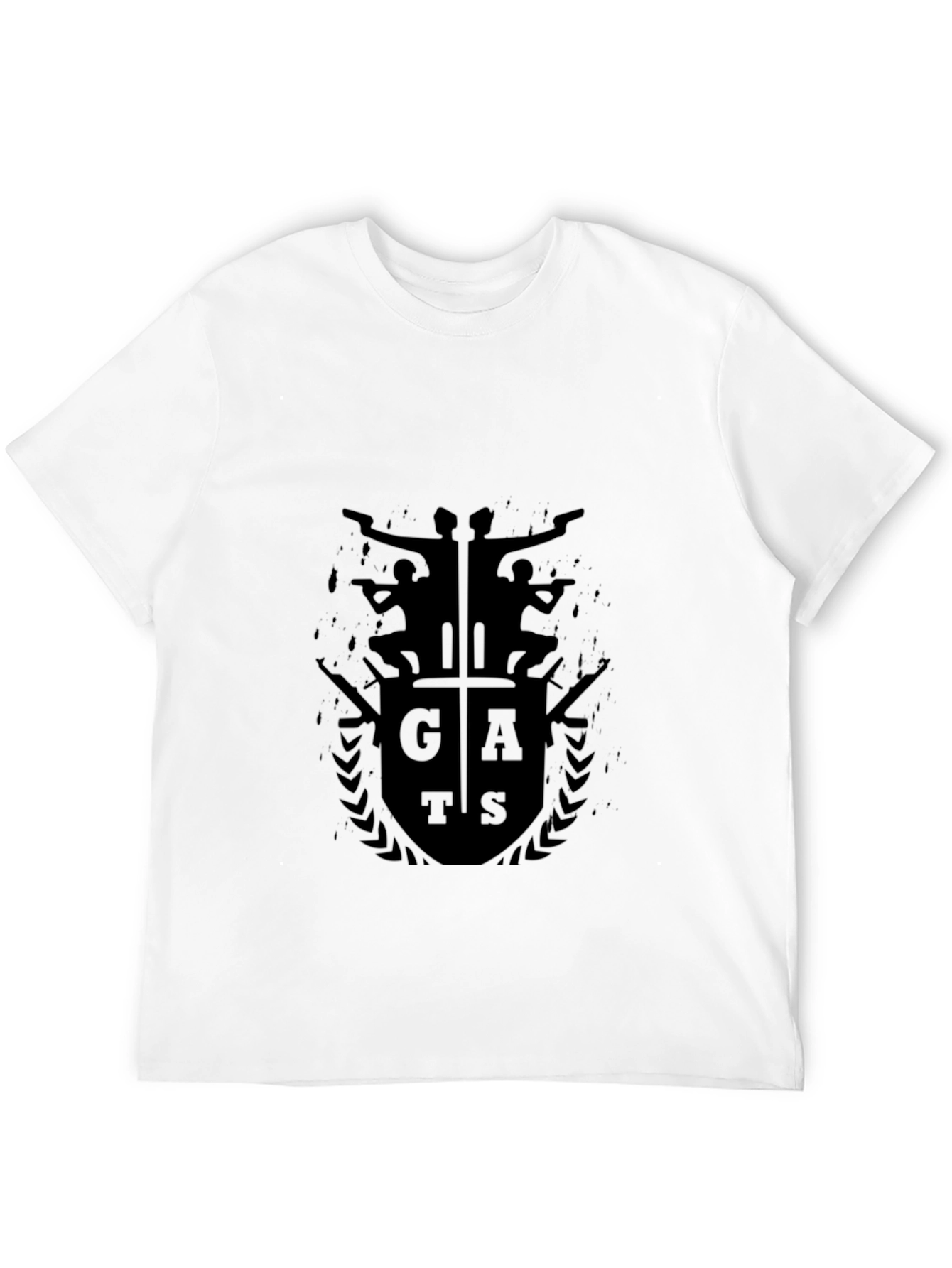 GATS Graphic Print Black T-Shirt for Men