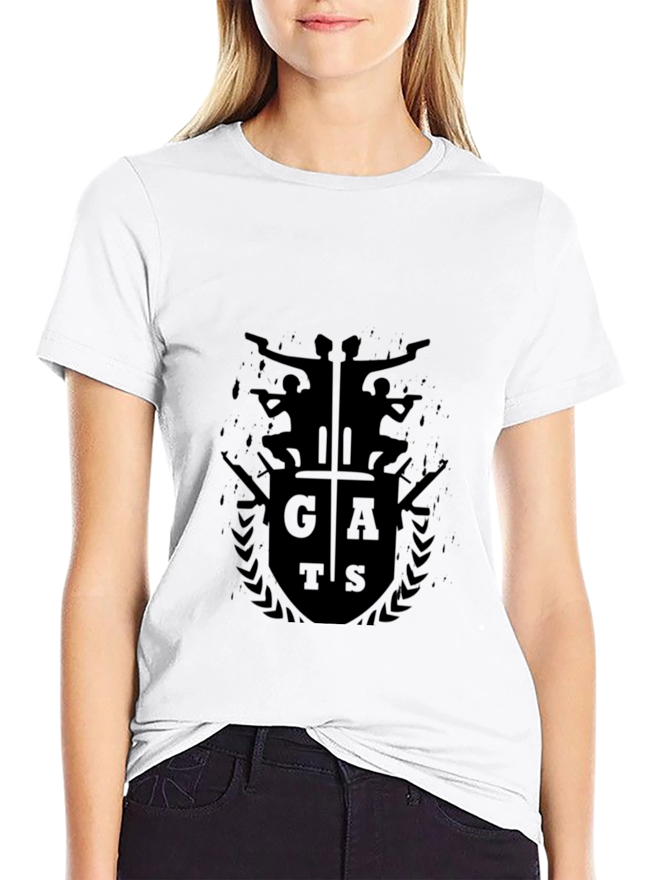 GATS Graphic Print Black T-Shirt for Men