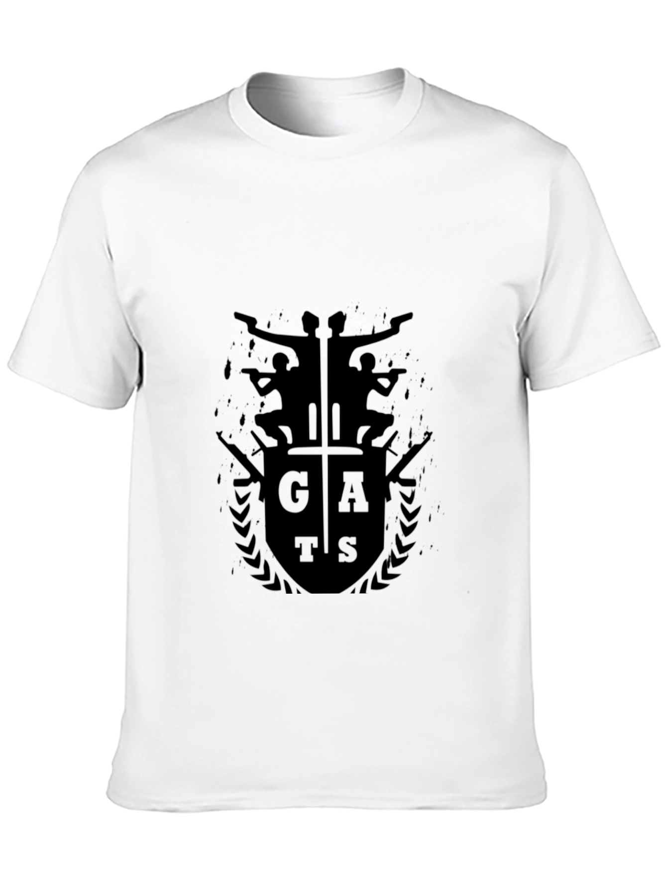 GATS Graphic Print Black T-Shirt for Men