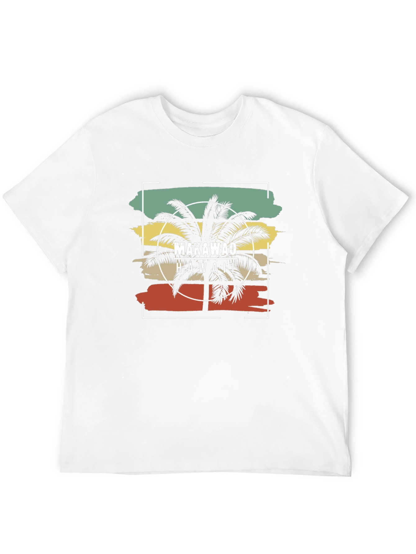Makawao Hawaii Palm Tree Black T-Shirt