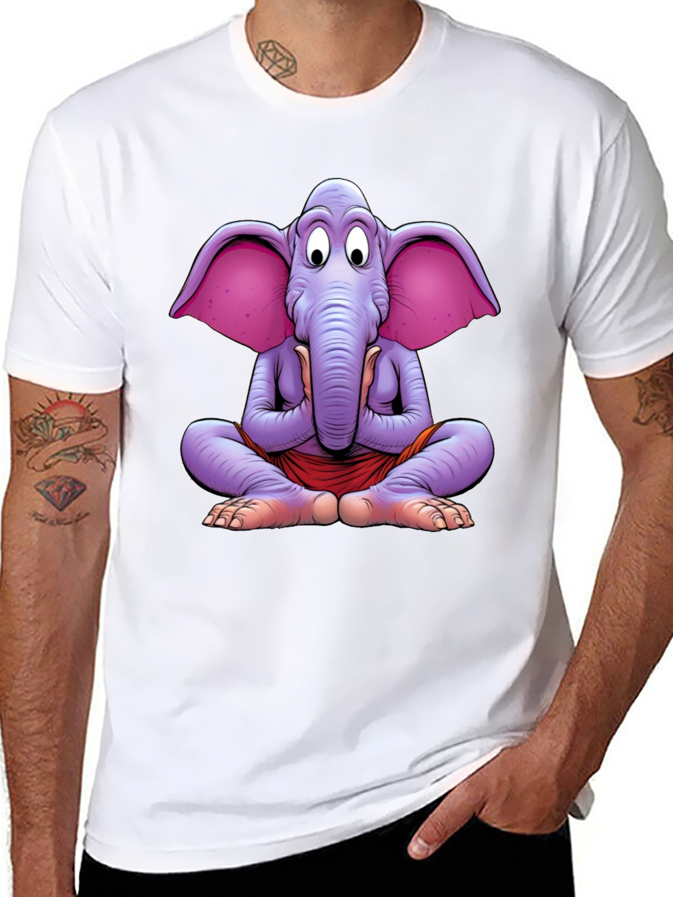 Yoga Elephant Graphic Tee - Meditating Comfort