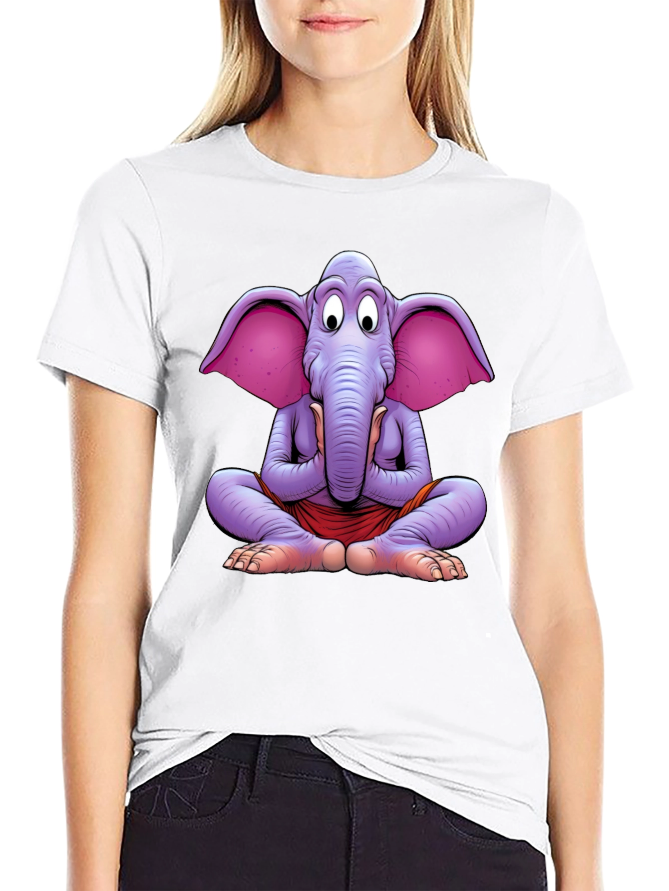 Yoga Elephant Graphic Tee - Meditating Comfort