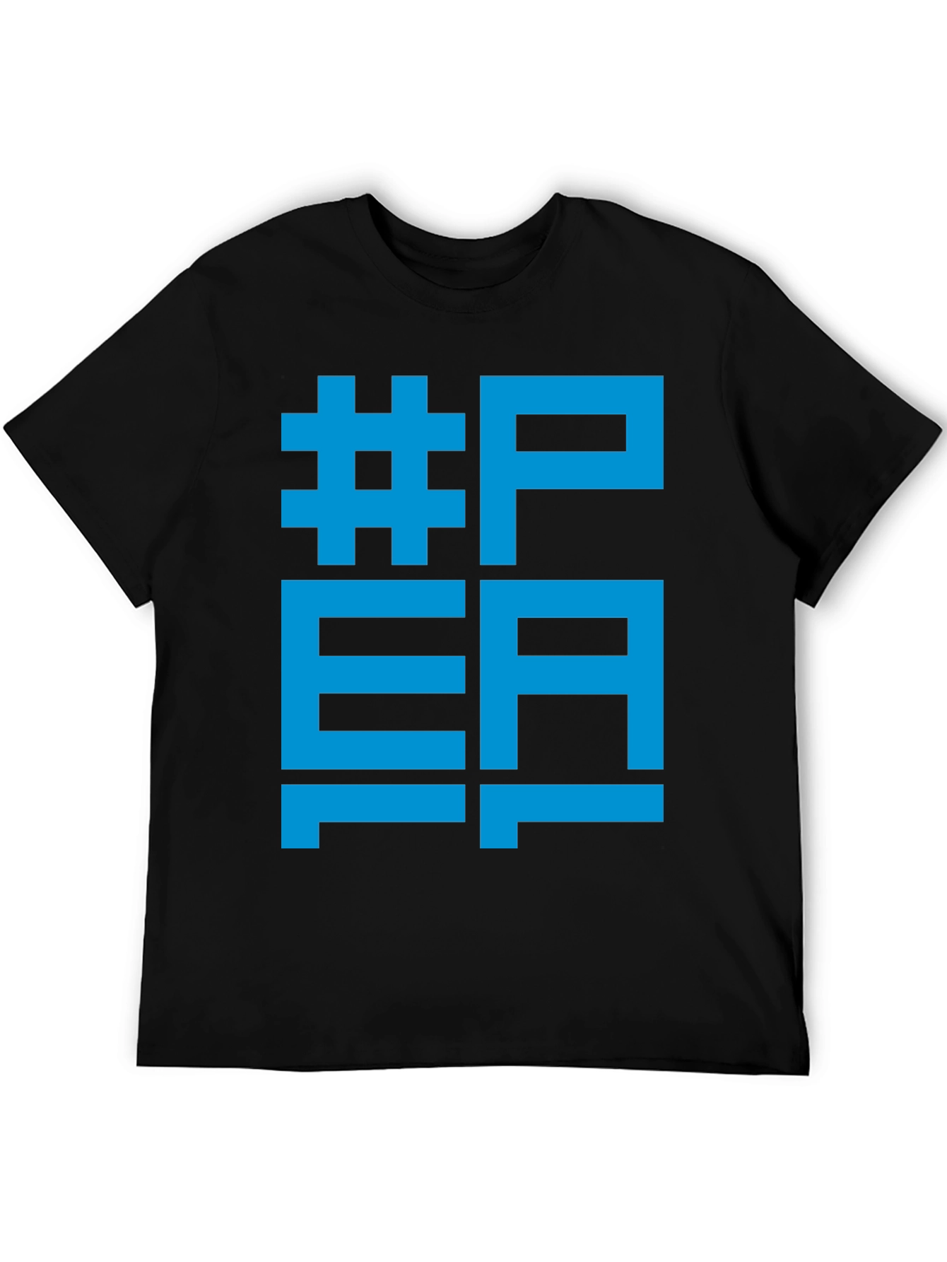 Cool Graphic Tee - #PEA Black T-Shirt