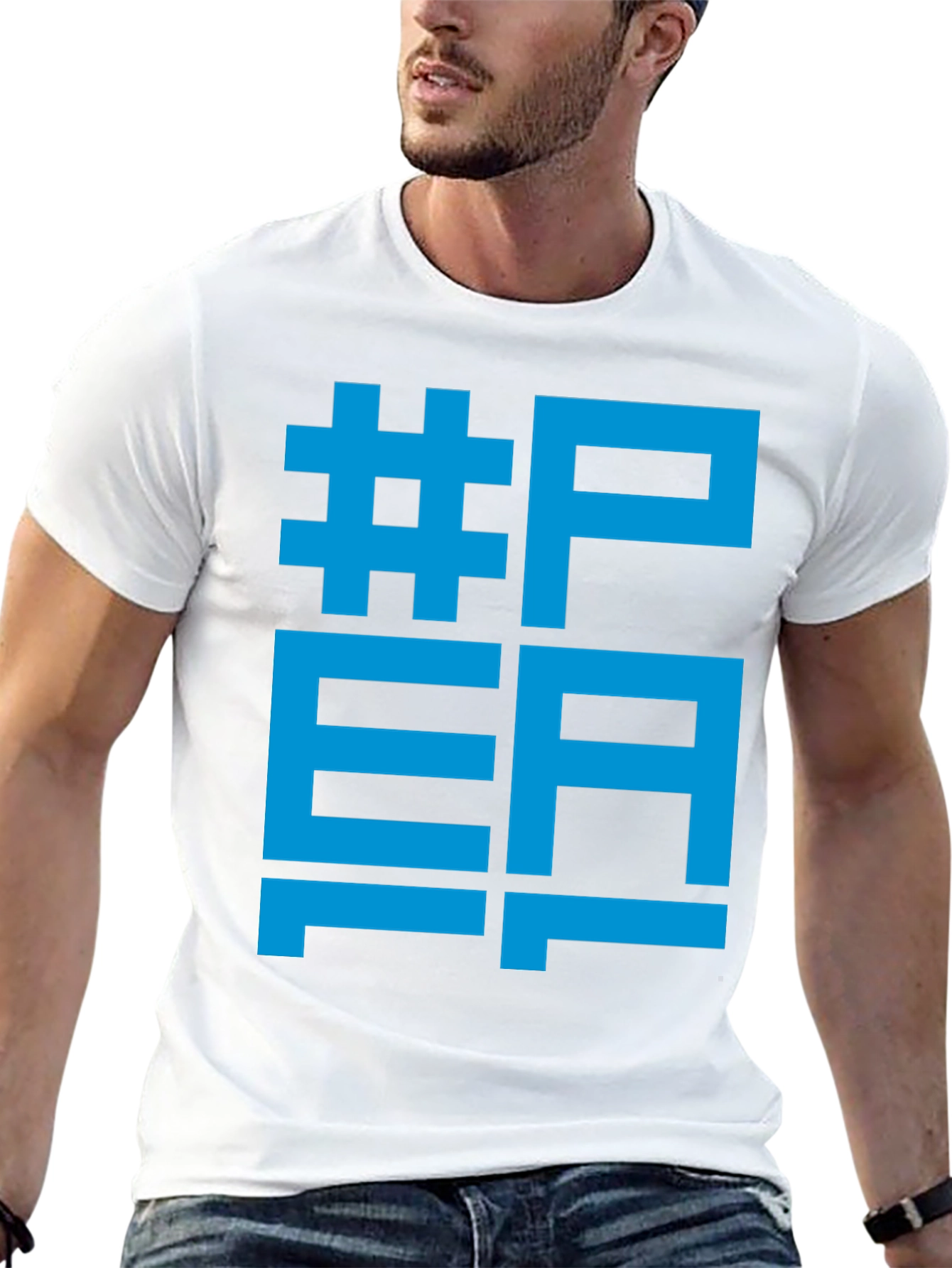 Cool Graphic Tee - #PEA Black T-Shirt