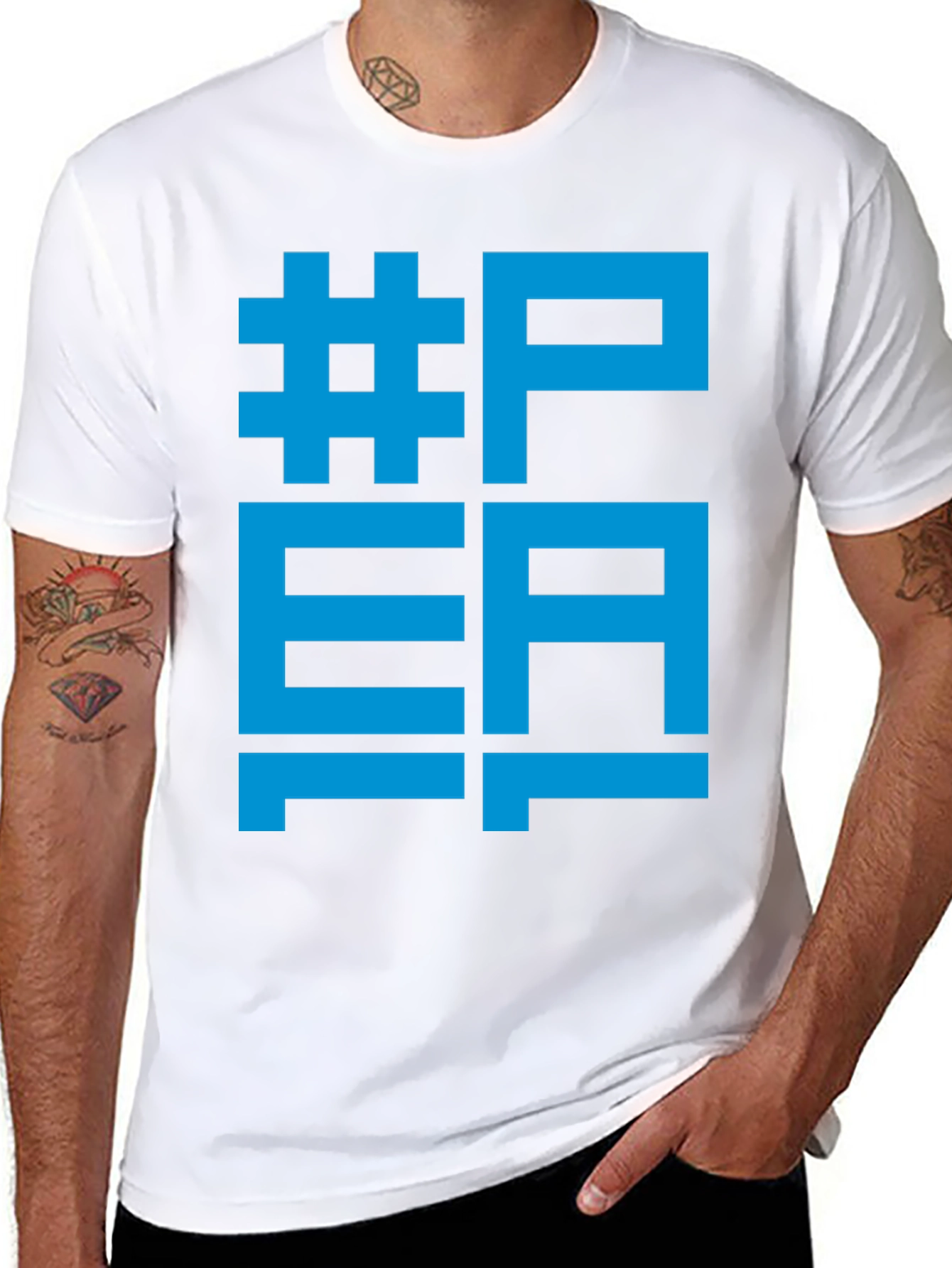 Cool Graphic Tee - #PEA Black T-Shirt