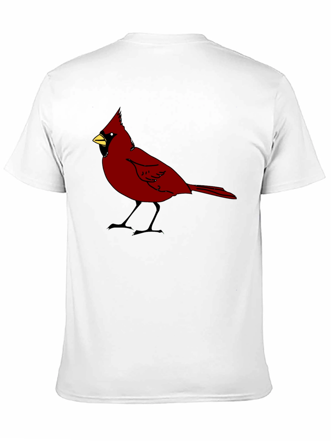 Cardinal Bird Graphic Tee - Black Cotton T-Shirt