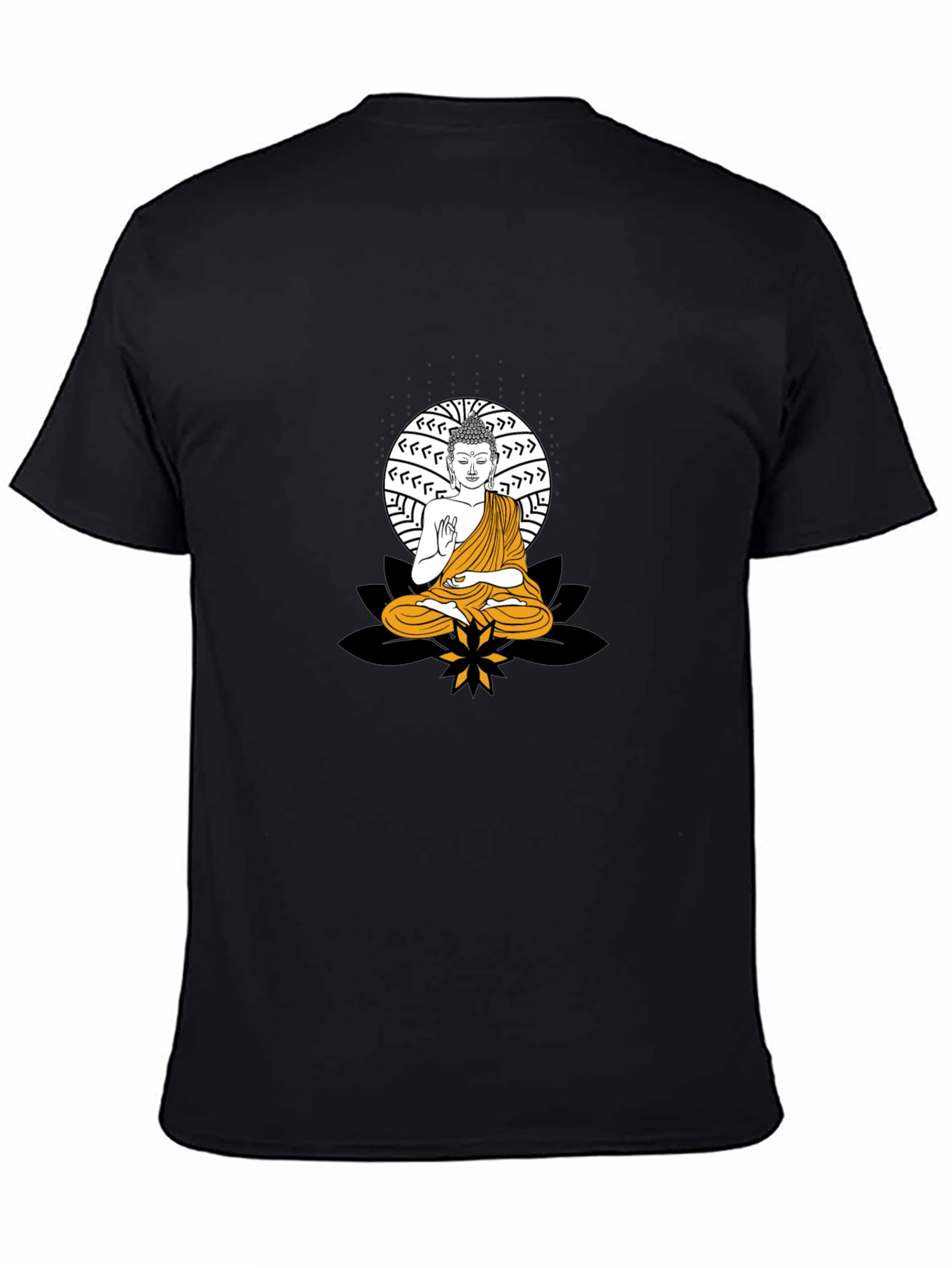 Buddha Graphic Black T-Shirt - Meditative Style