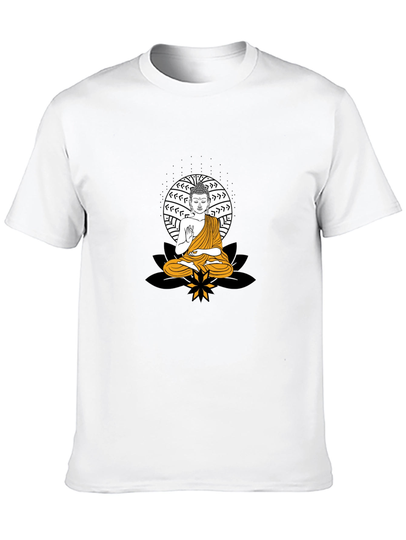 Buddha Graphic Black T-Shirt - Meditative Style