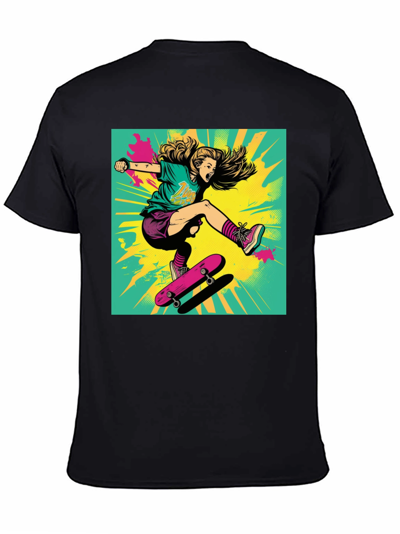 Rad Skater Graphic Tee - Black