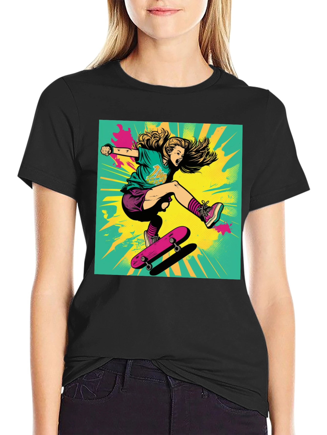 Rad Skater Graphic Tee - Black
