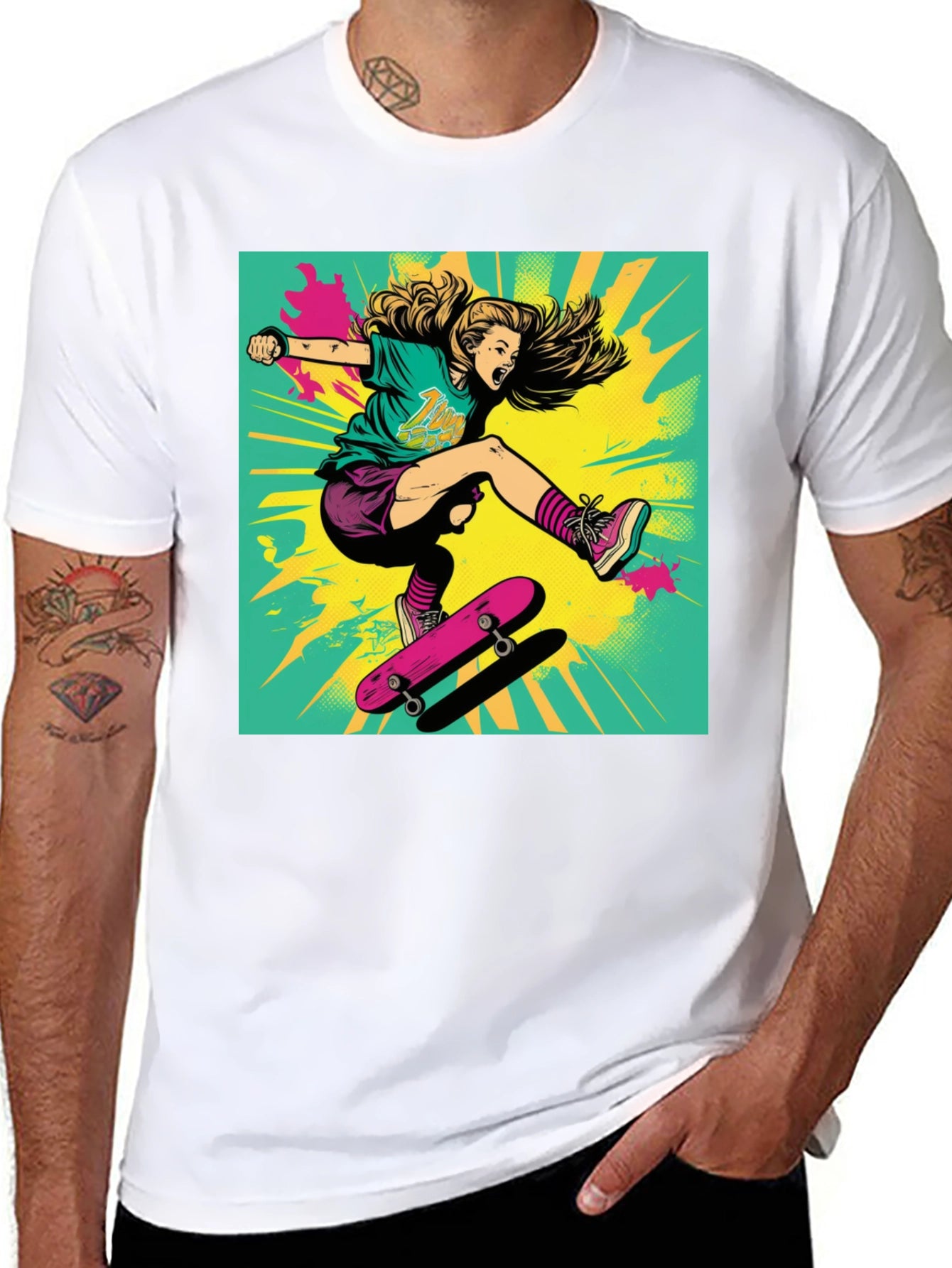 Rad Skater Graphic Tee - Black