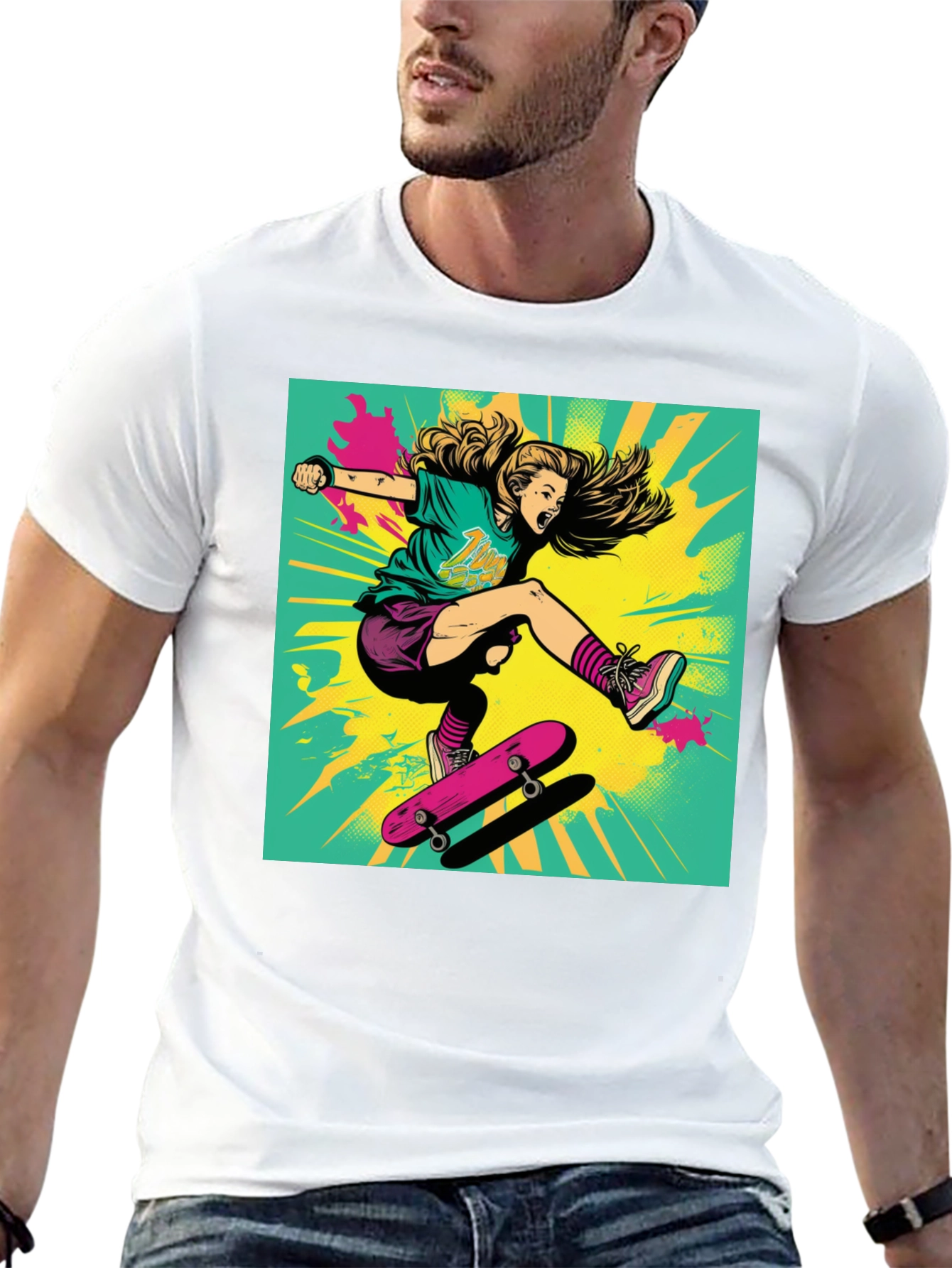 Rad Skater Graphic Tee - Black