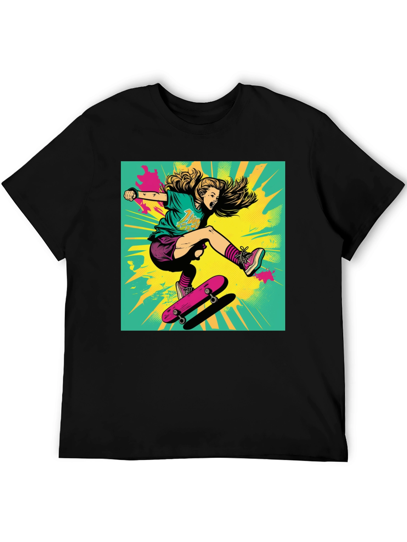 Rad Skater Graphic Tee - Black