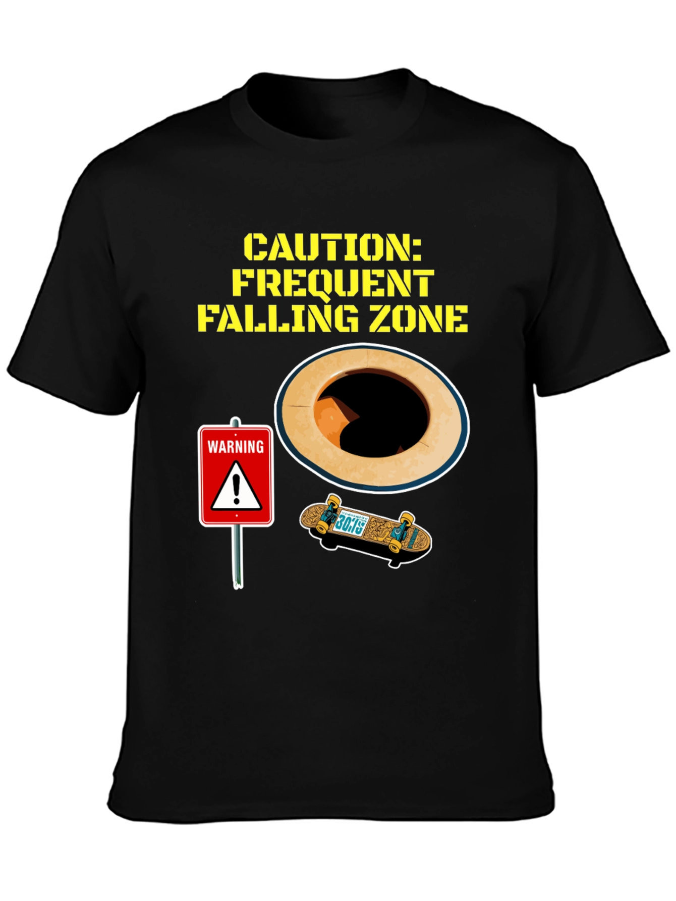 Caution Falling Zone Graphic Tee