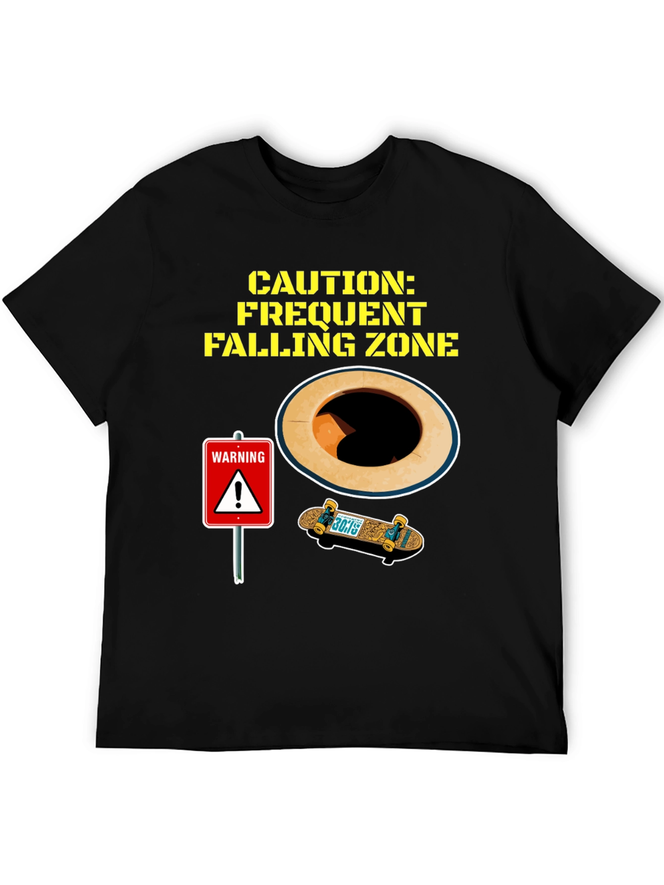 Caution Falling Zone Graphic Tee