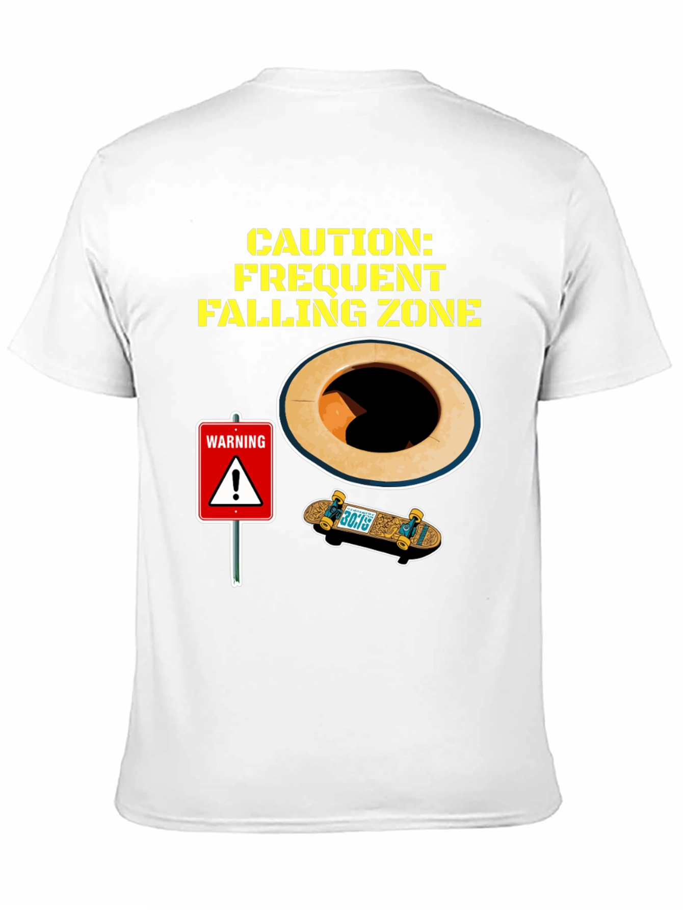 Caution Falling Zone Graphic Tee