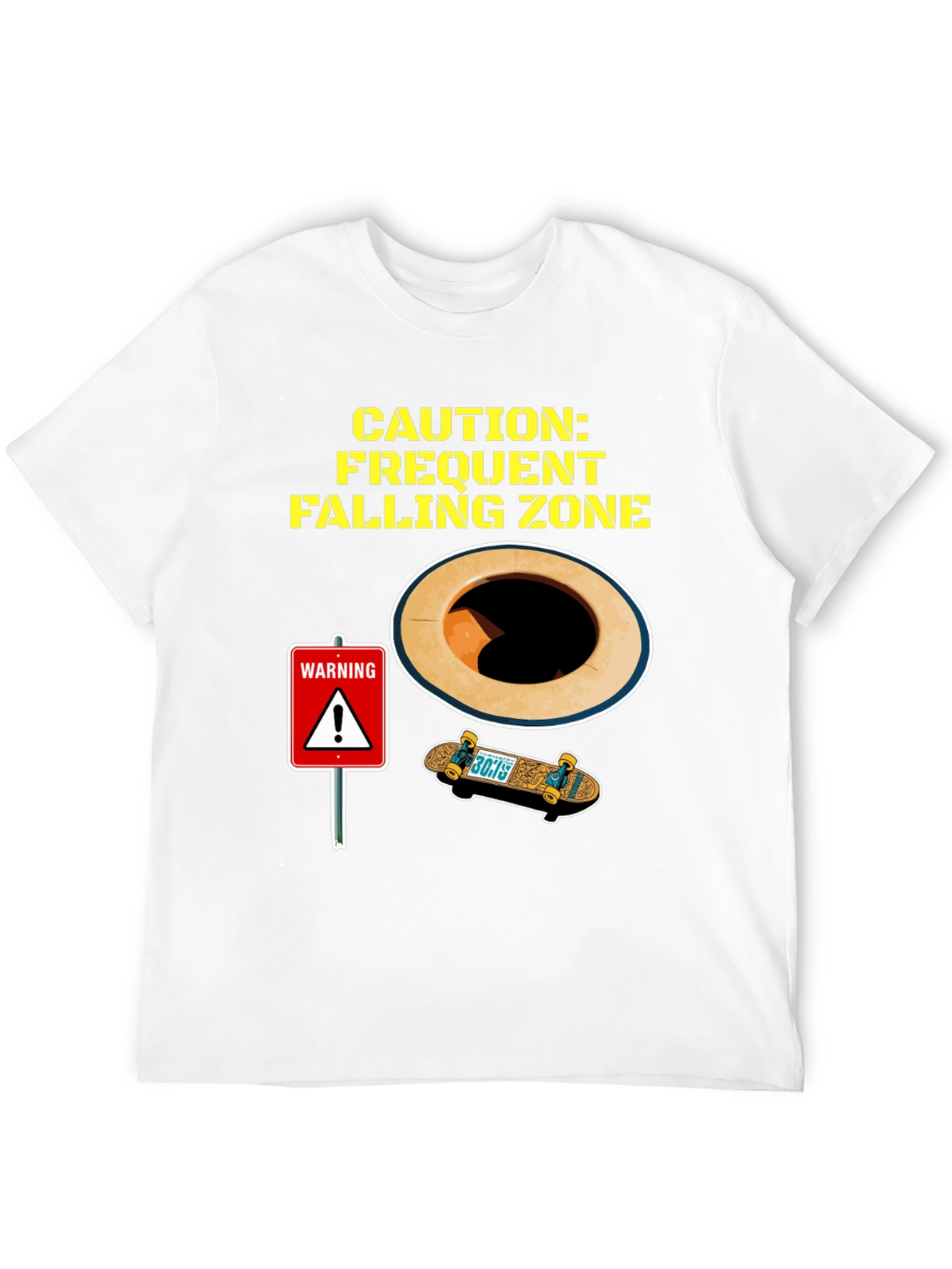Caution Falling Zone Graphic Tee