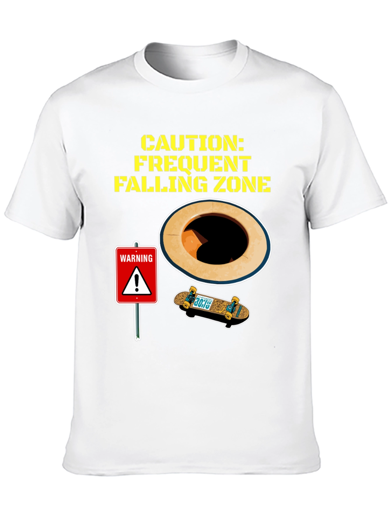 Caution Falling Zone Graphic Tee