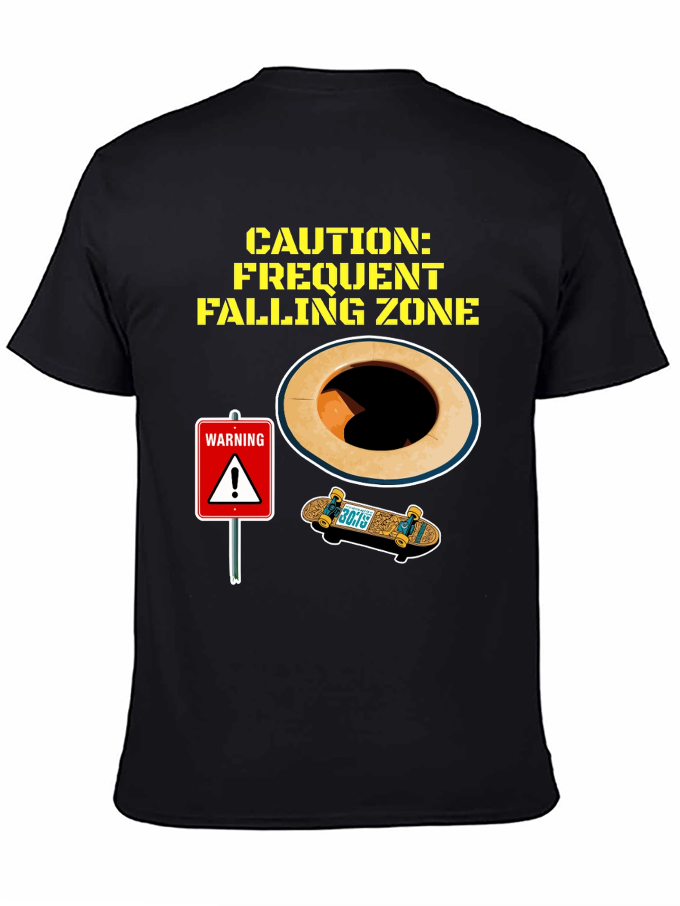 Caution Falling Zone Graphic Tee