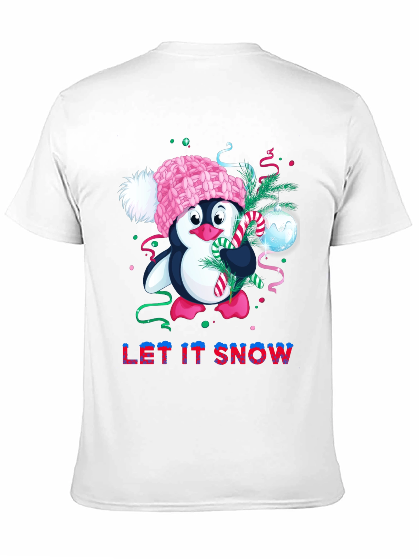Let It Snow Penguin Christmas T-Shirt