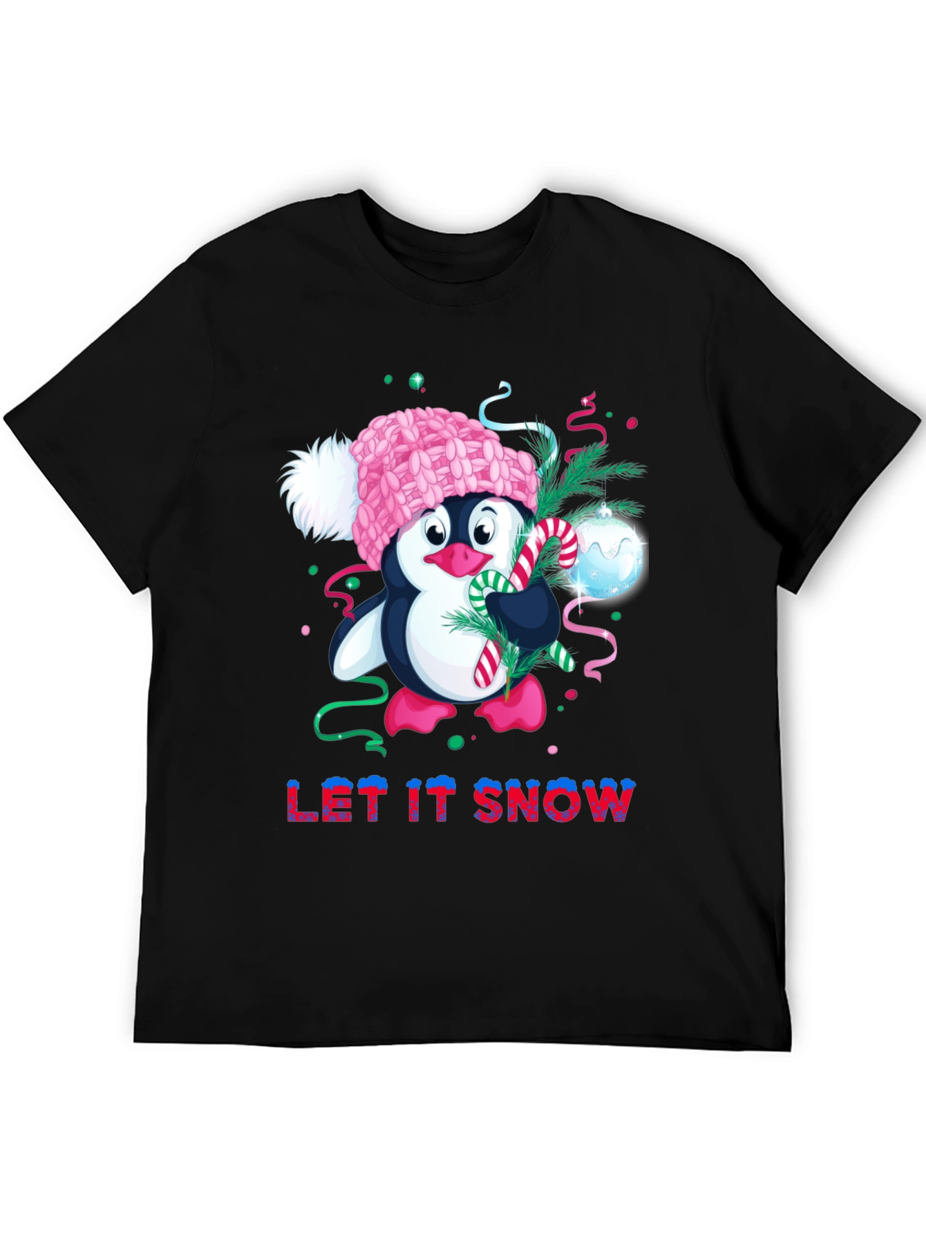 Let It Snow Penguin Christmas T-Shirt