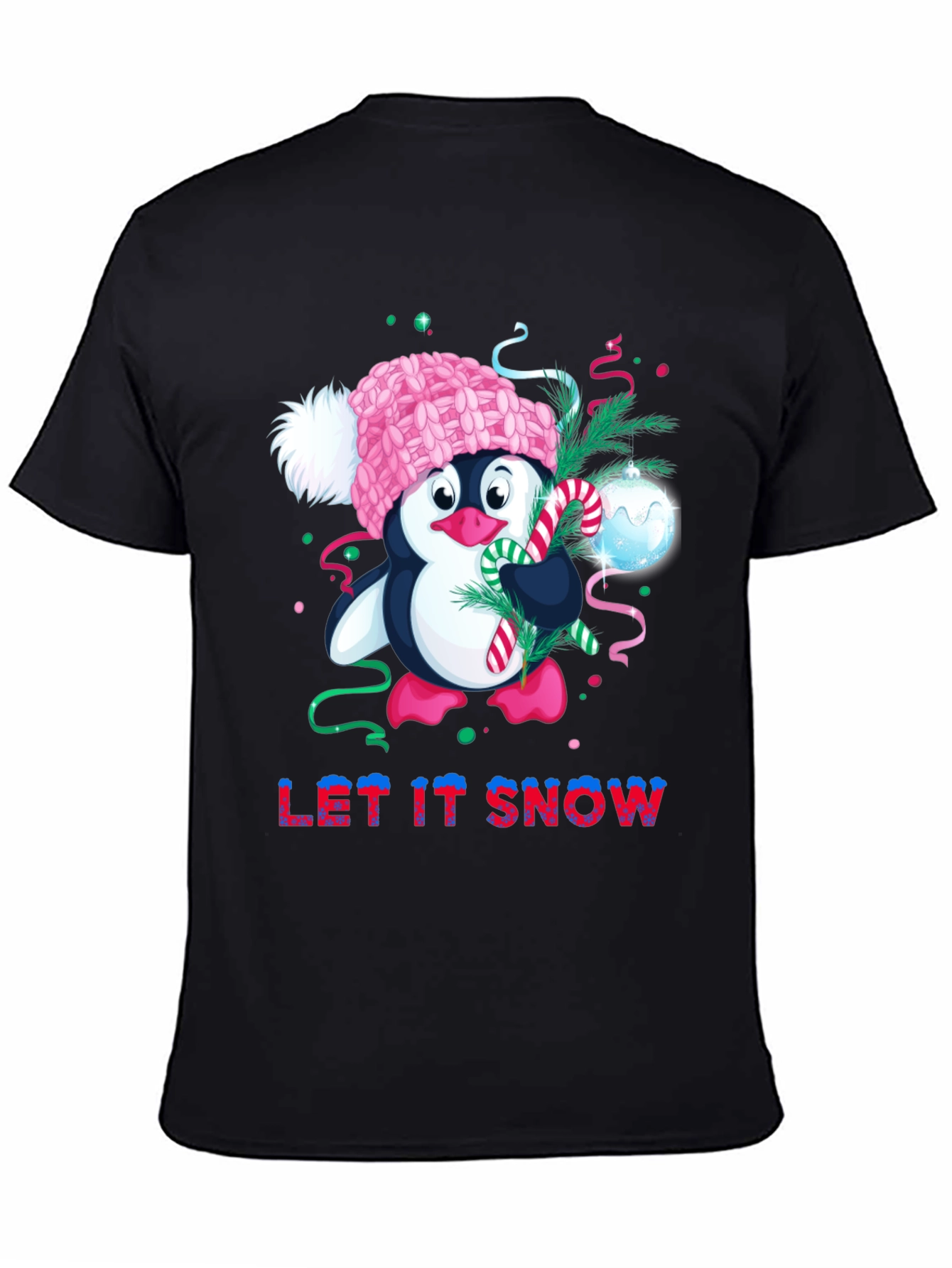 Let It Snow Penguin Christmas T-Shirt