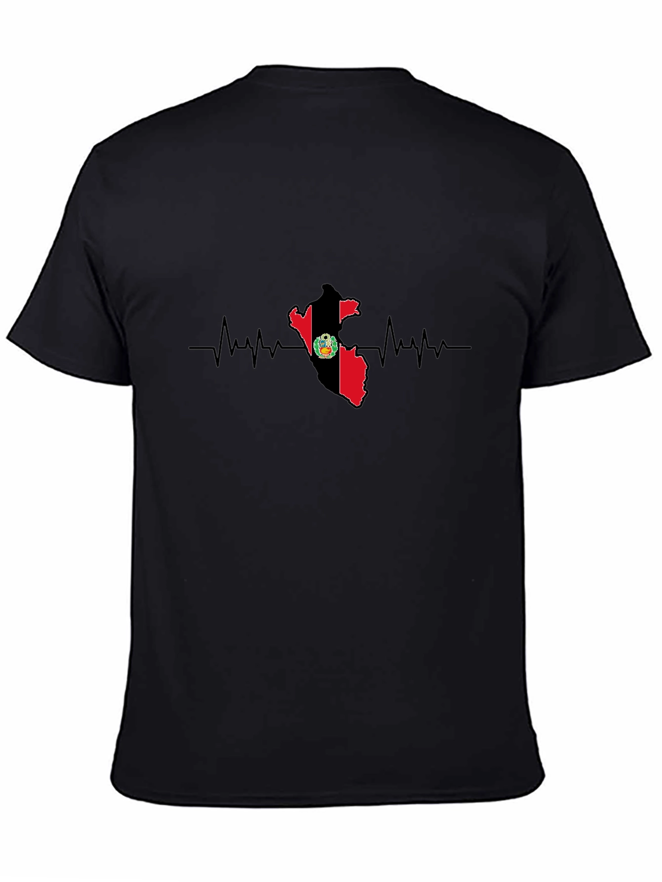 Peru Flag Heartbeat Graphic Tee