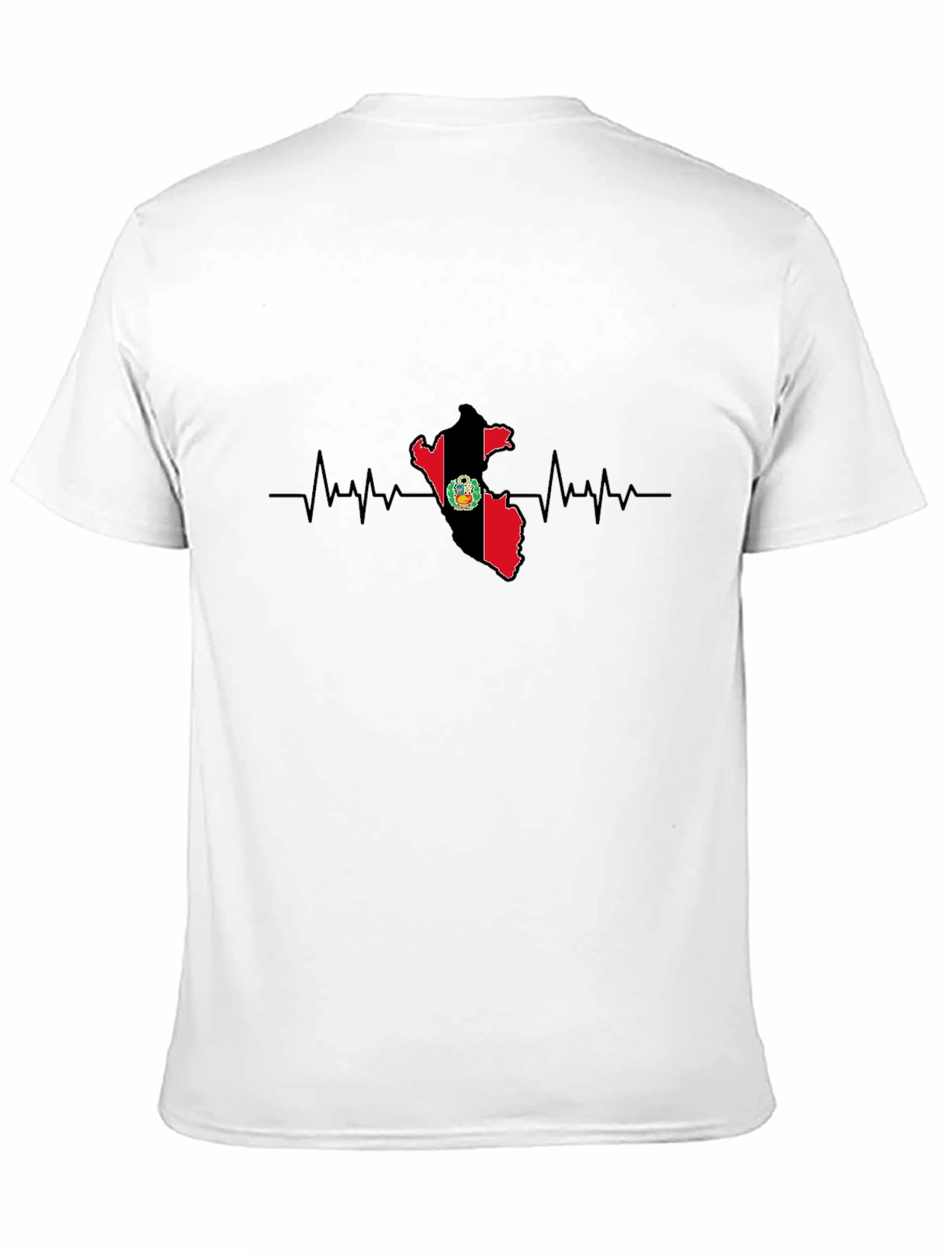 Peru Flag Heartbeat Graphic Tee