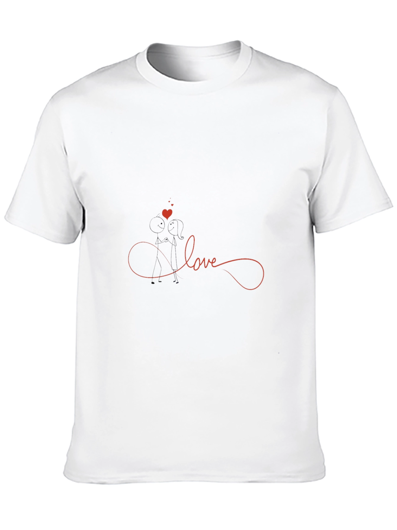 Love Infinity Heart T-Shirt - Black Casual Tee