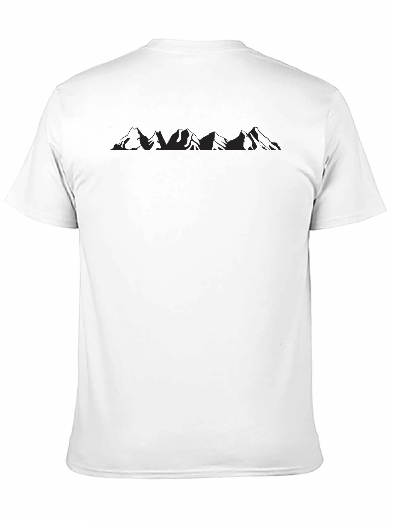Minimalist Mountain Silhouette Black T-Shirt