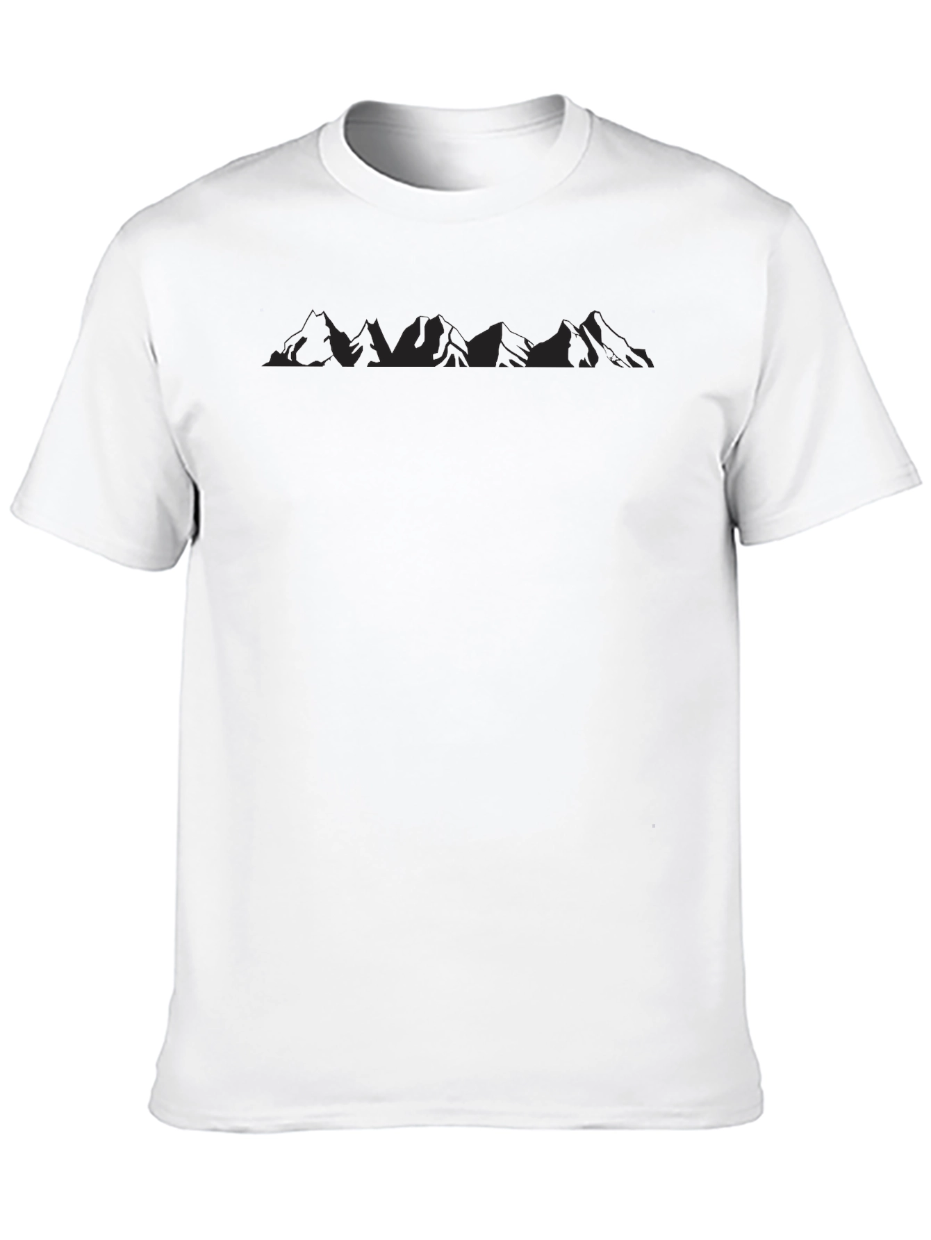 Minimalist Mountain Silhouette Black T-Shirt