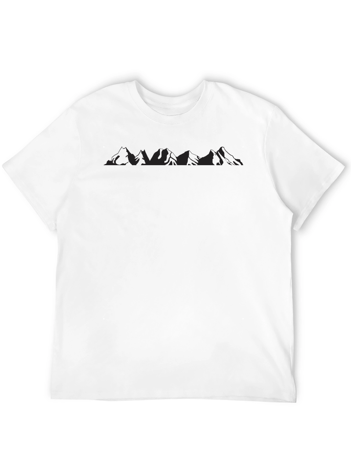 Minimalist Mountain Silhouette Black T-Shirt
