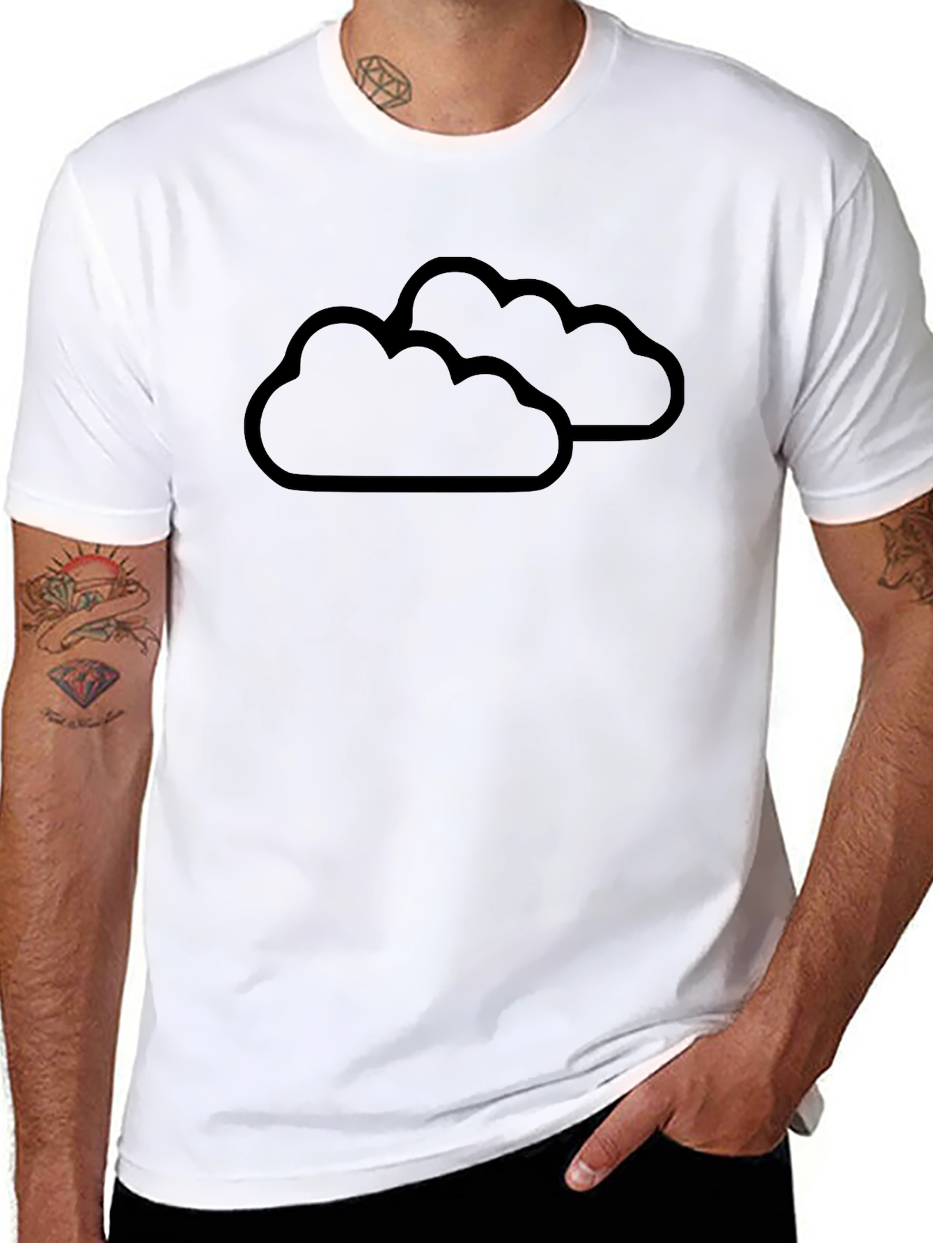 Cloud Graphic Black T-Shirt