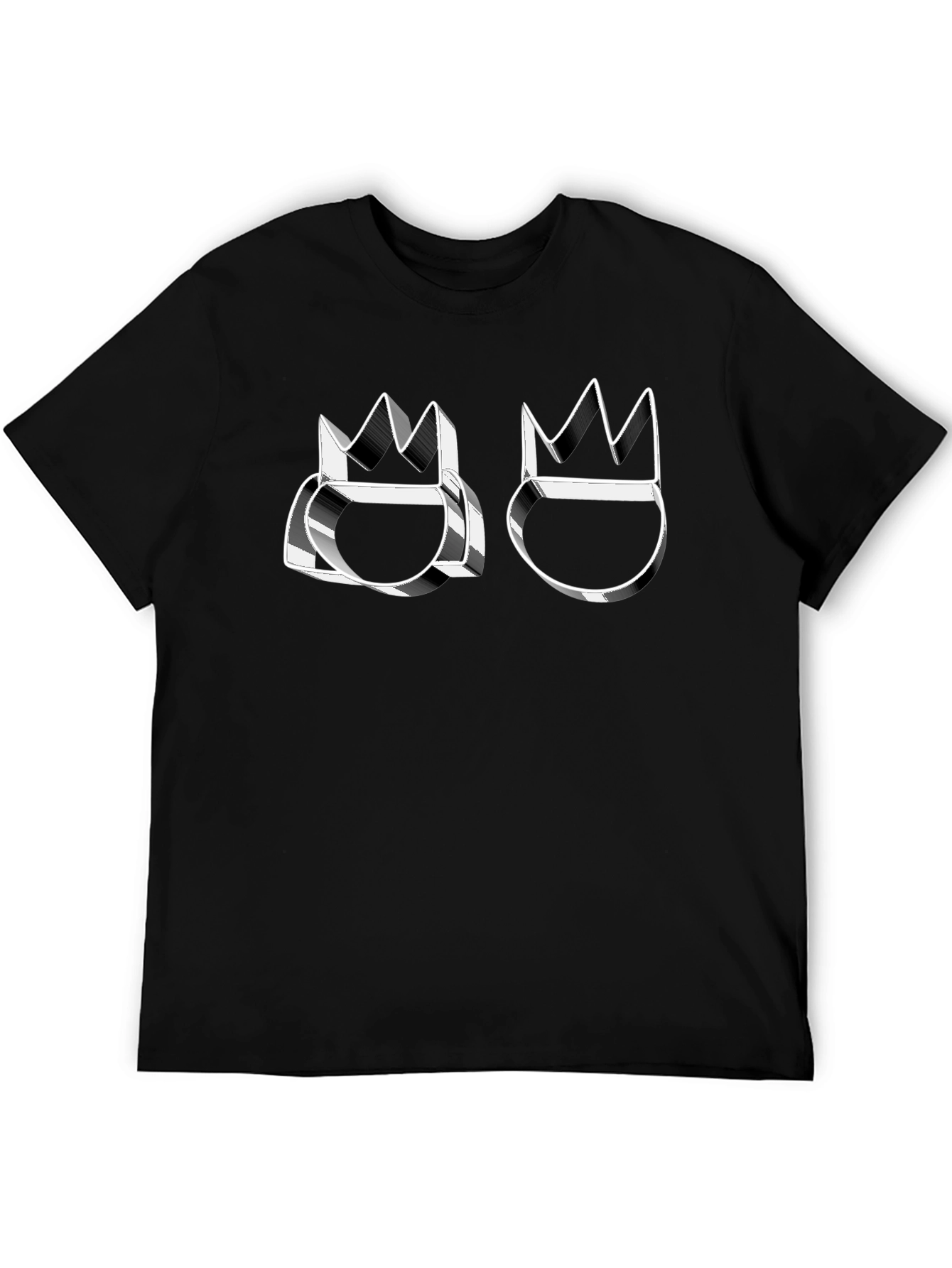 Modern Crown Graphic Black T-Shirt