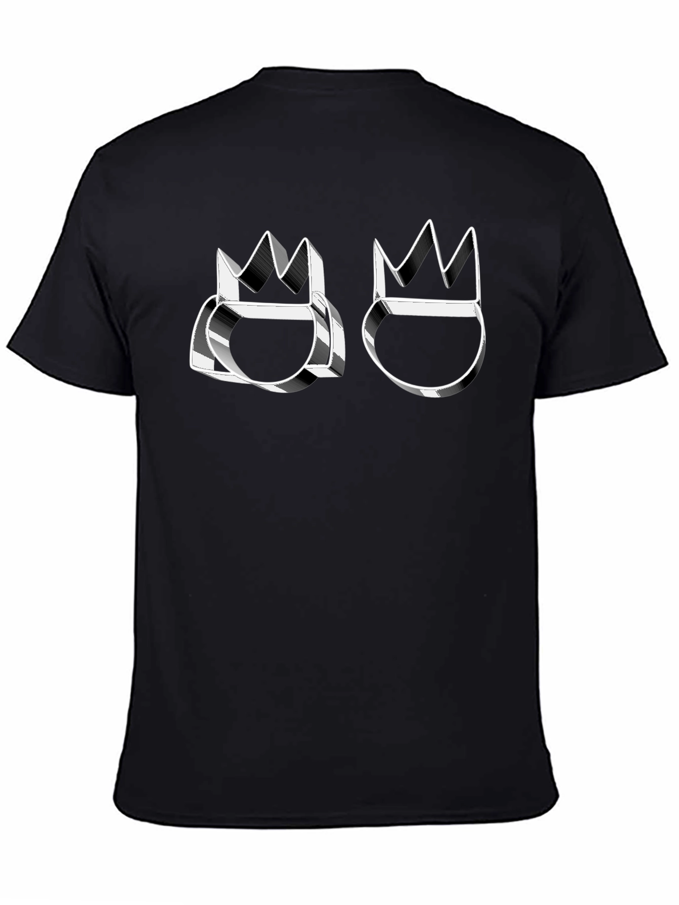 Modern Crown Graphic Black T-Shirt
