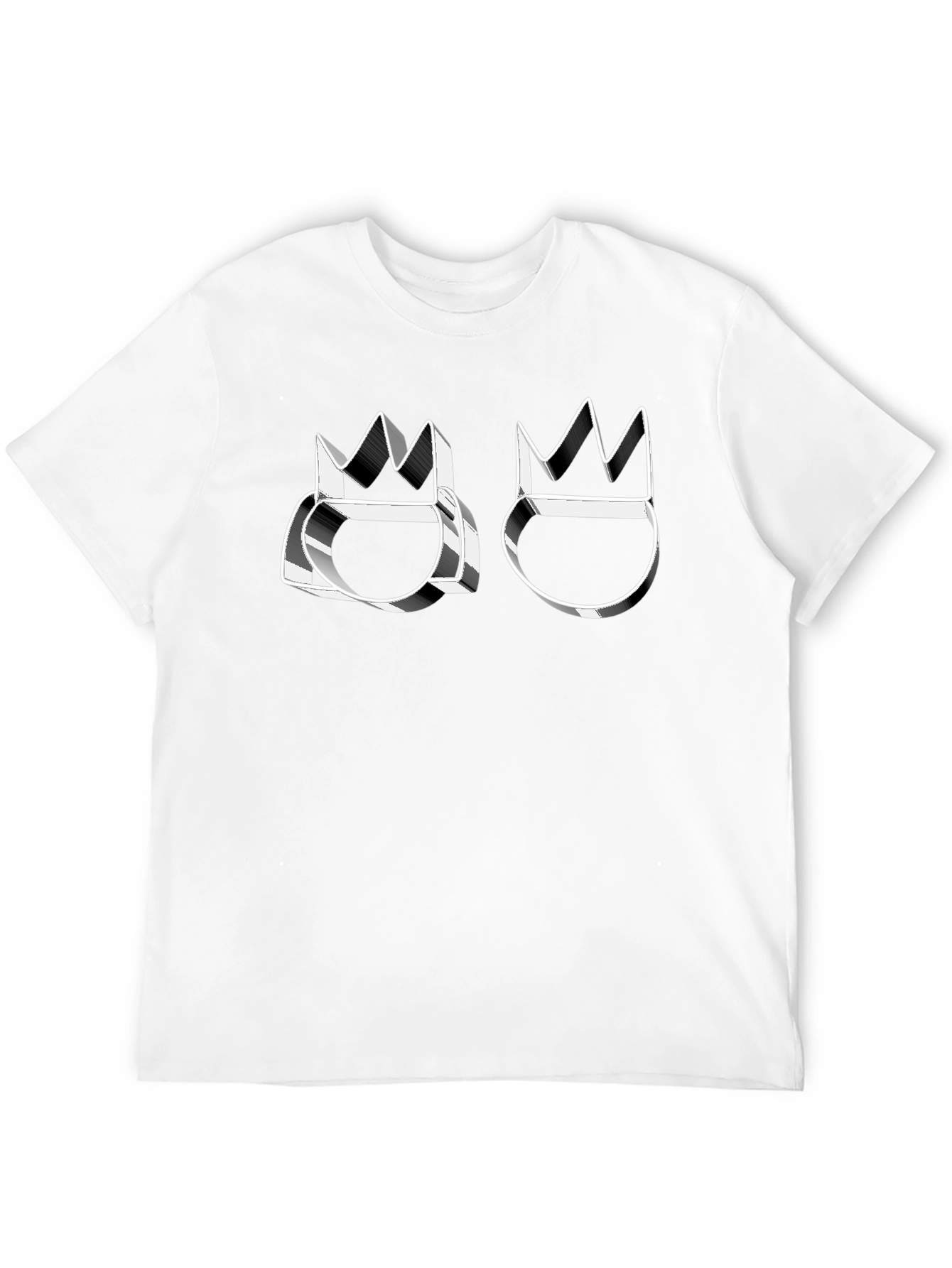 Modern Crown Graphic Black T-Shirt