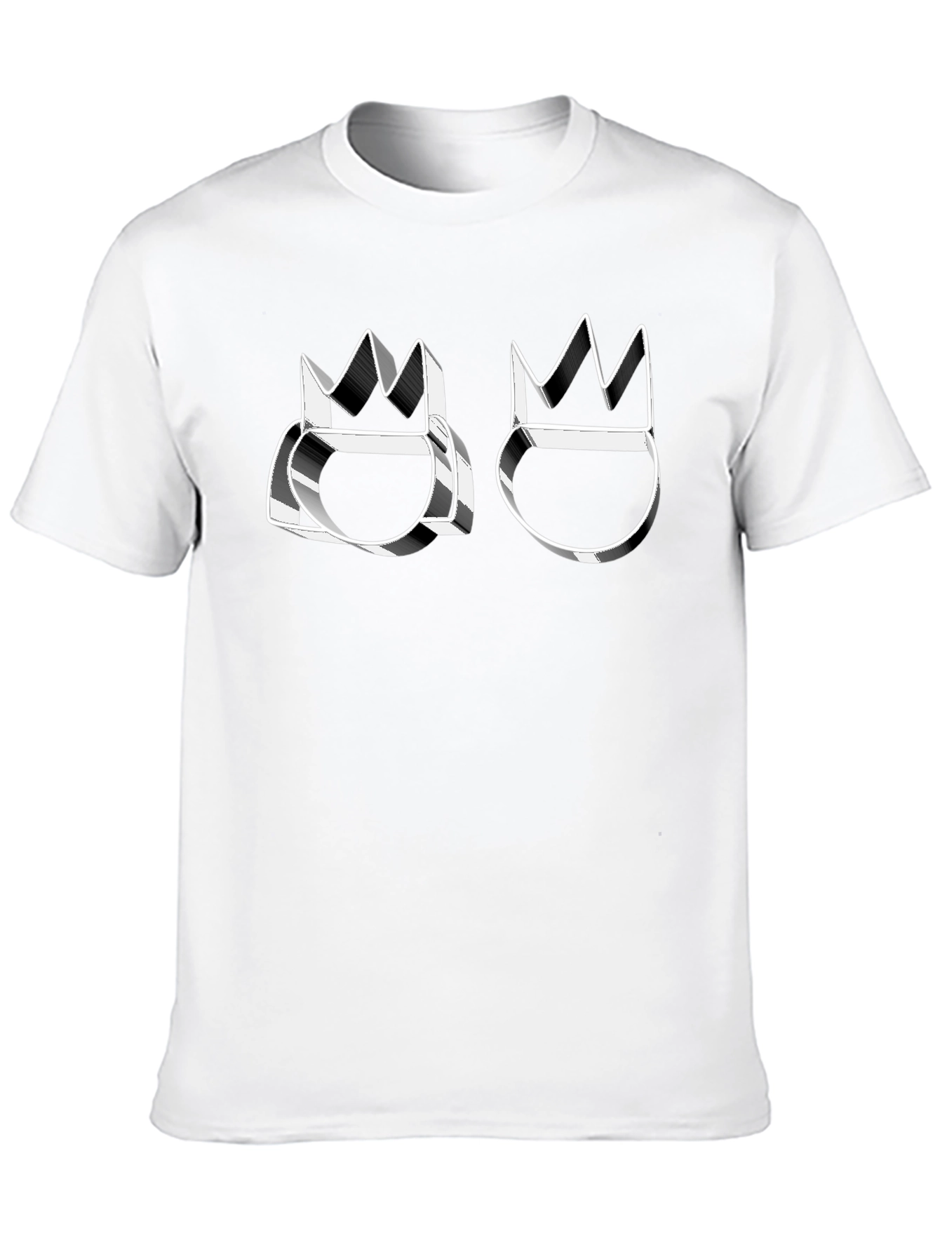Modern Crown Graphic Black T-Shirt