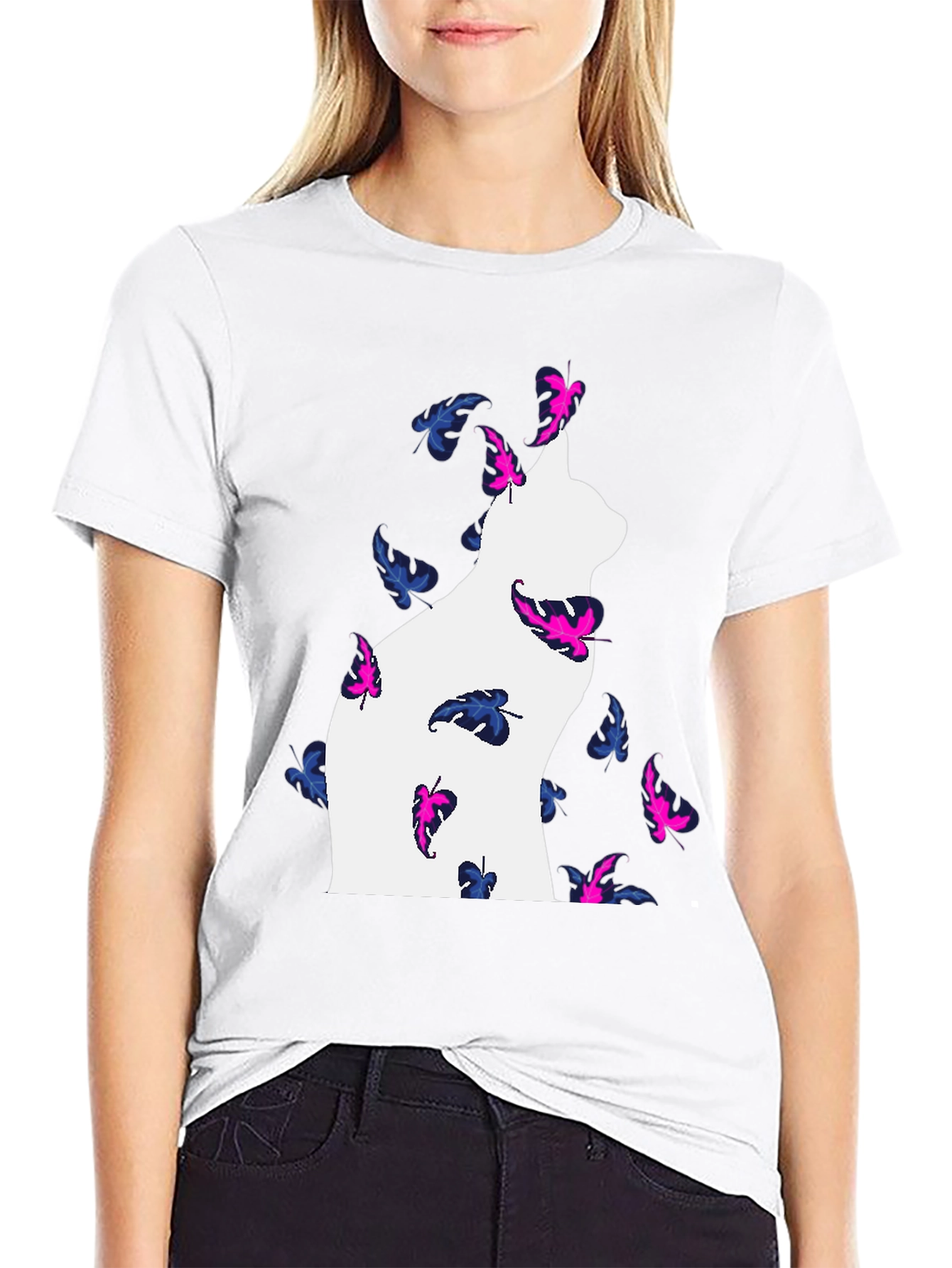 Cat & Butterfly T-Shirt