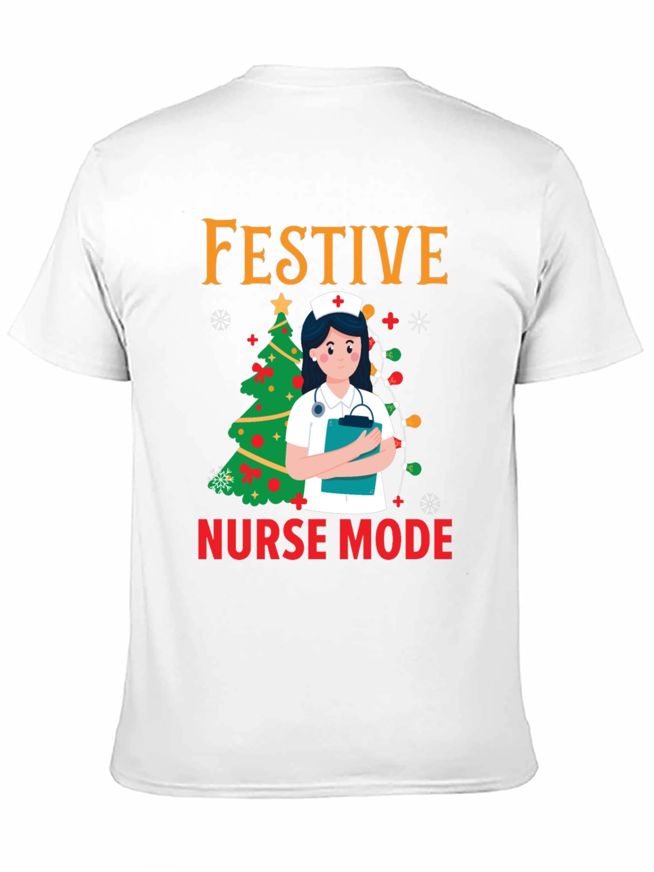 Festive Nurse Mode Christmas T-Shirt
