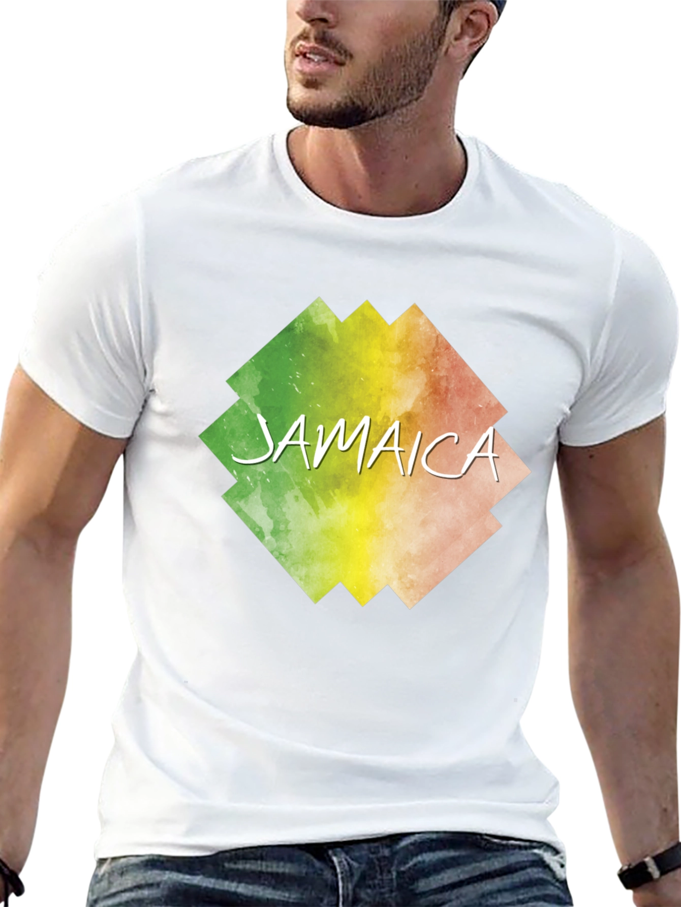 Jamaica Graphic Print Black T-Shirt