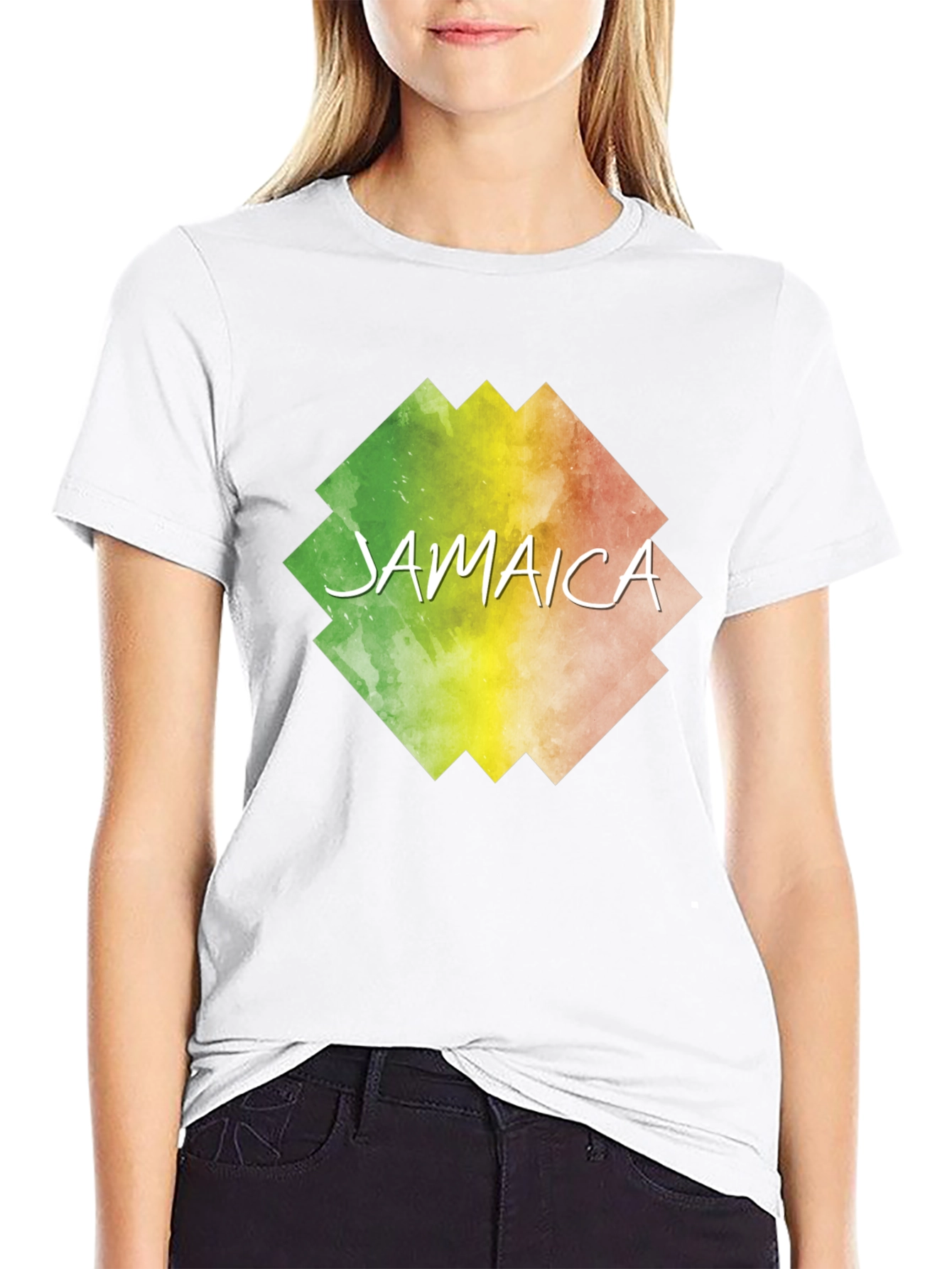 Jamaica Graphic Print Black T-Shirt