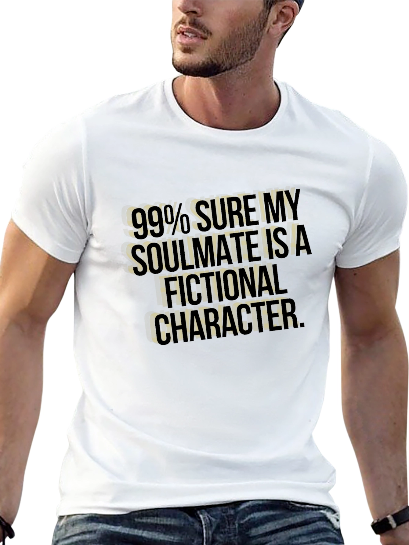 Fictional Character Soulmate Graphic Tee - Black