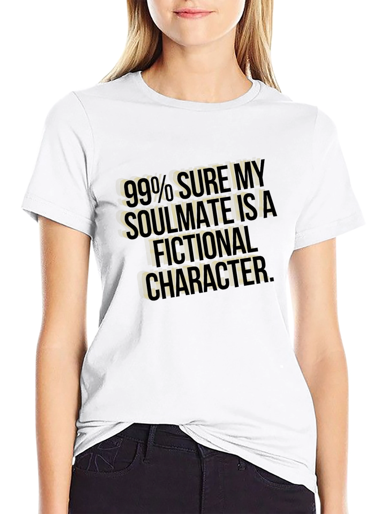 Fictional Character Soulmate Graphic Tee - Black