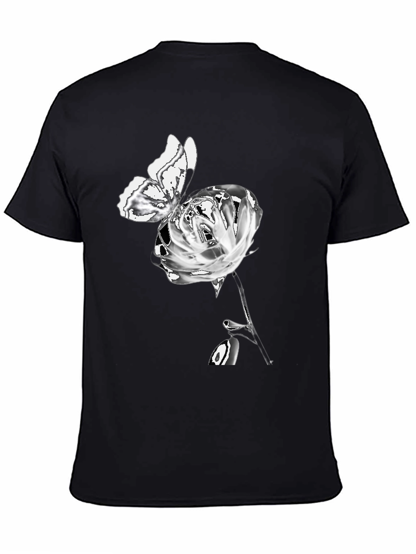 Rose Butterfly Graphic T-Shirt