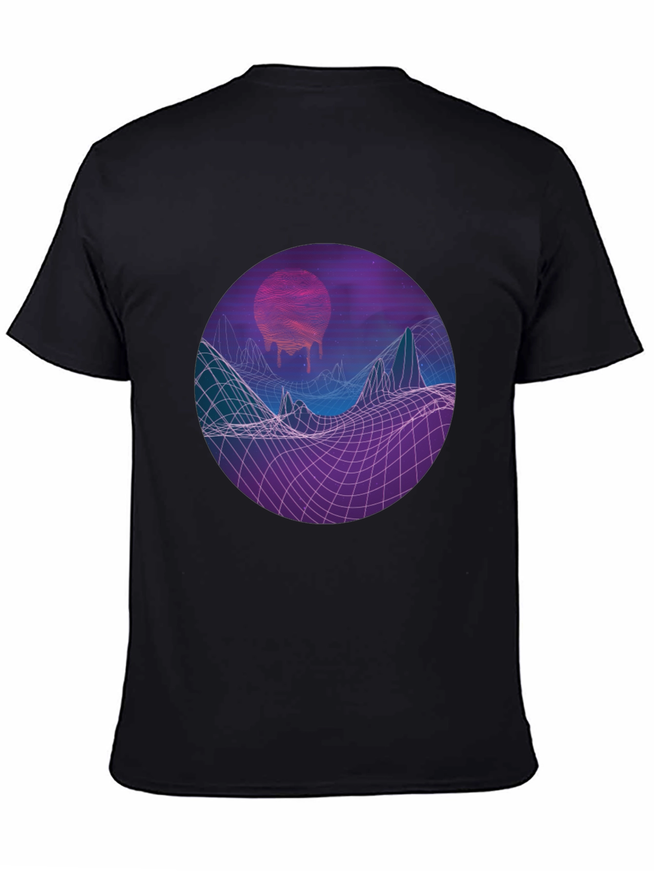 Retro Wave Graphic Tee - Meltdown Sun Design