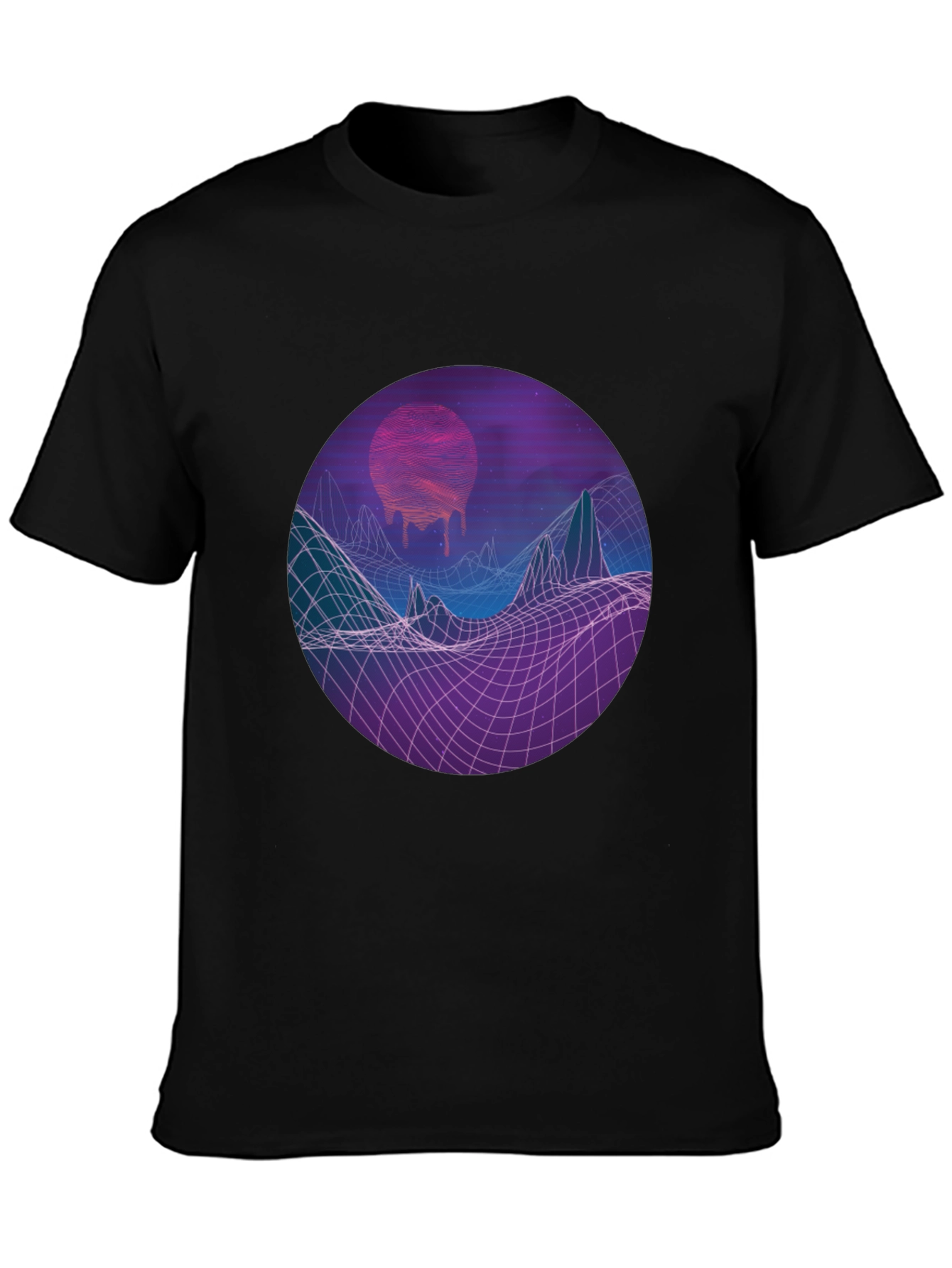 Retro Wave Graphic Tee - Meltdown Sun Design