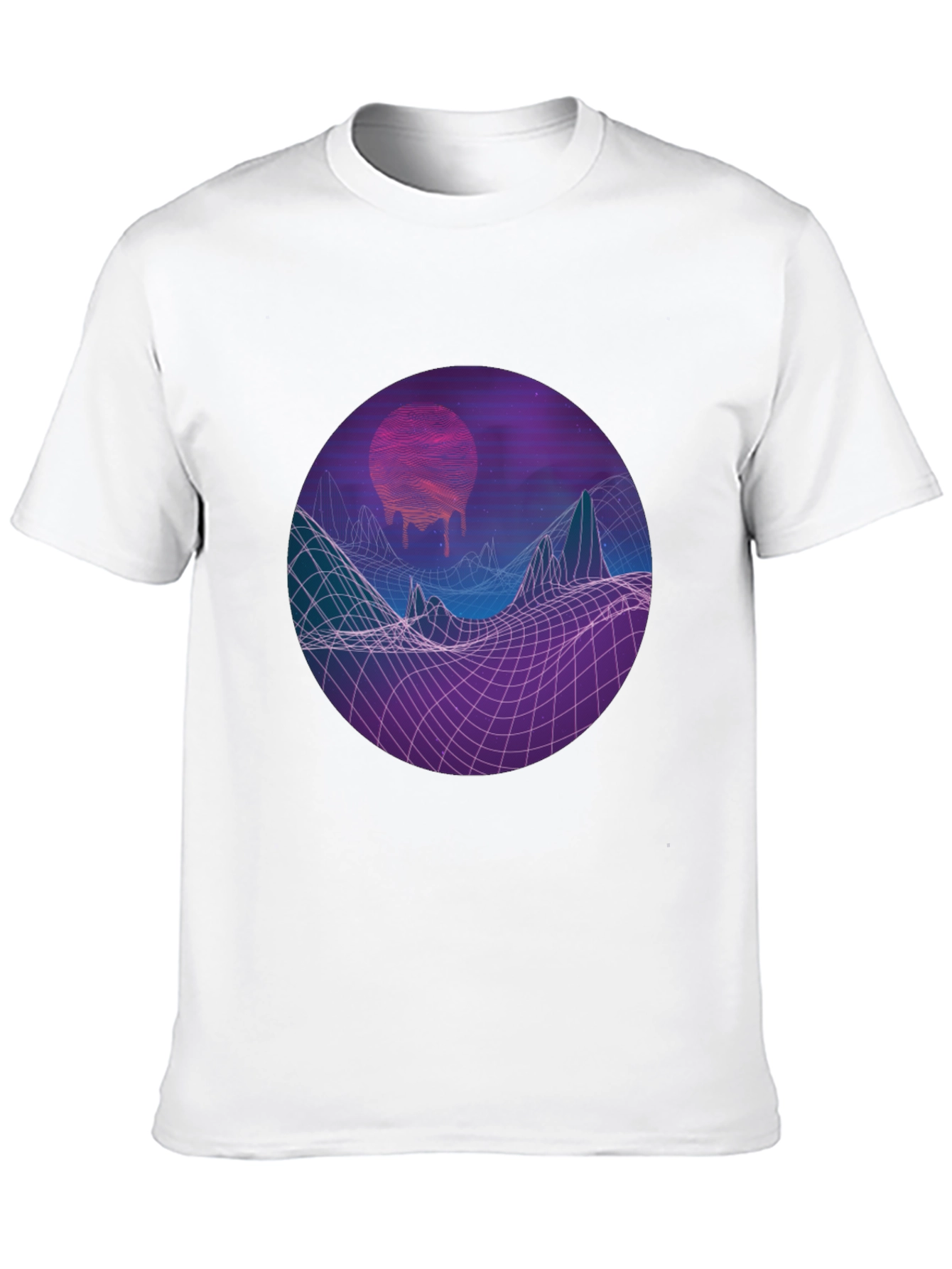 Retro Wave Graphic Tee - Meltdown Sun Design