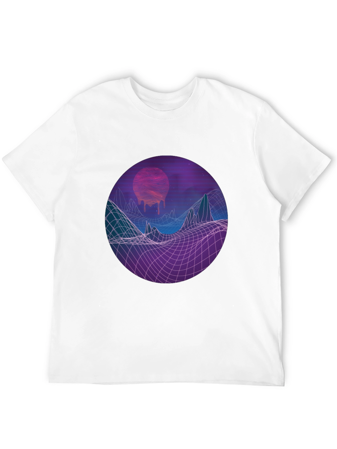 Retro Wave Graphic Tee - Meltdown Sun Design