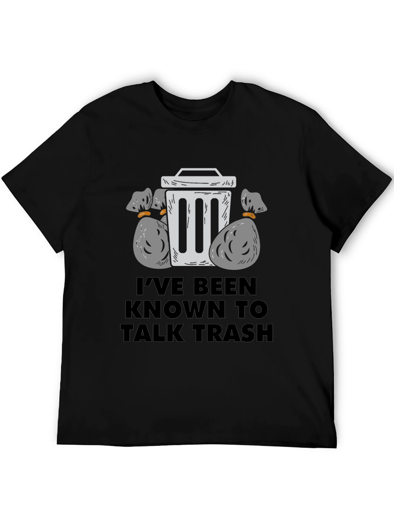 Talk Trash Mens Black Graphic T-Shirt