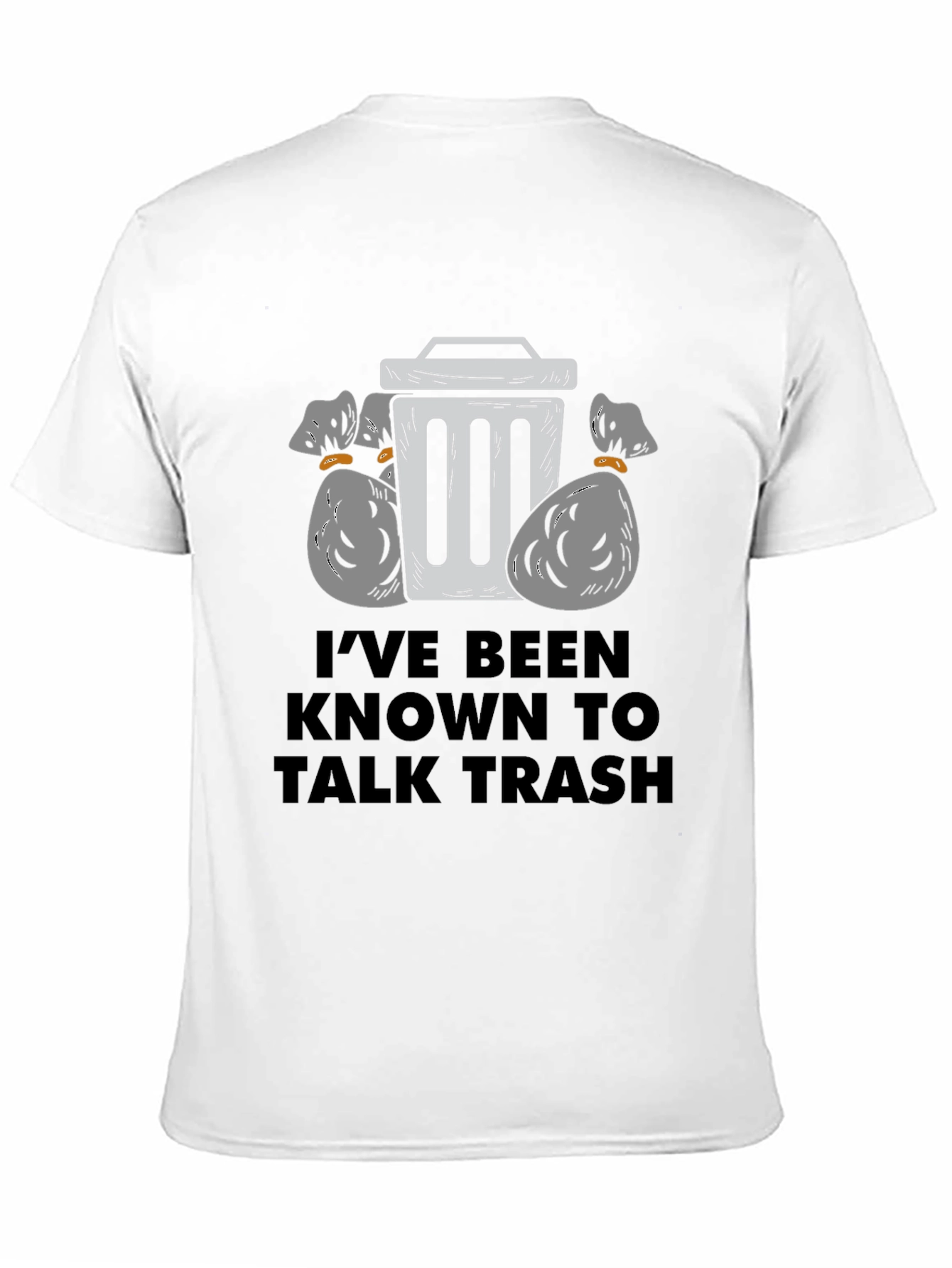 Talk Trash Mens Black Graphic T-Shirt